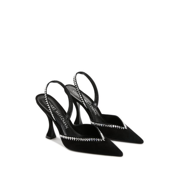 Slingback à talon en cuir