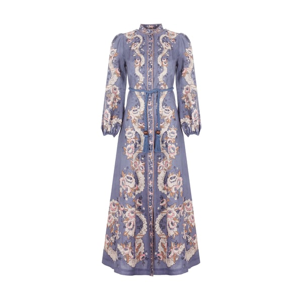 Robe Vitali à imprimé en lin