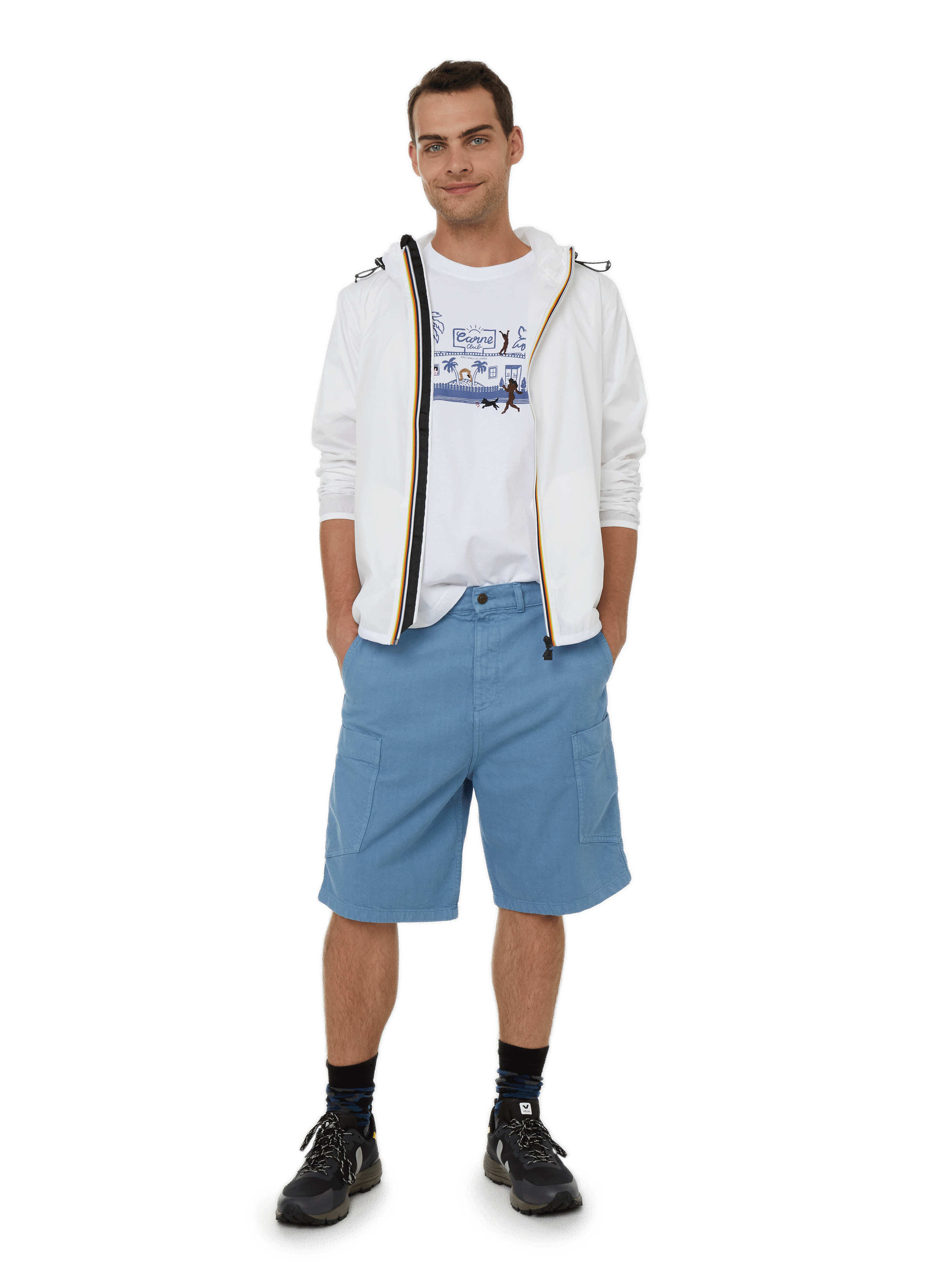 Recycled cotton Bermuda shorts SAISON 1865 Green