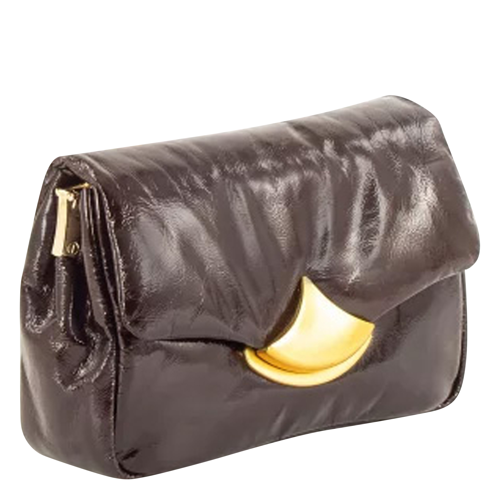 Sac bandoulière en cuir vernis diviluz puffy p SESSUN Marron