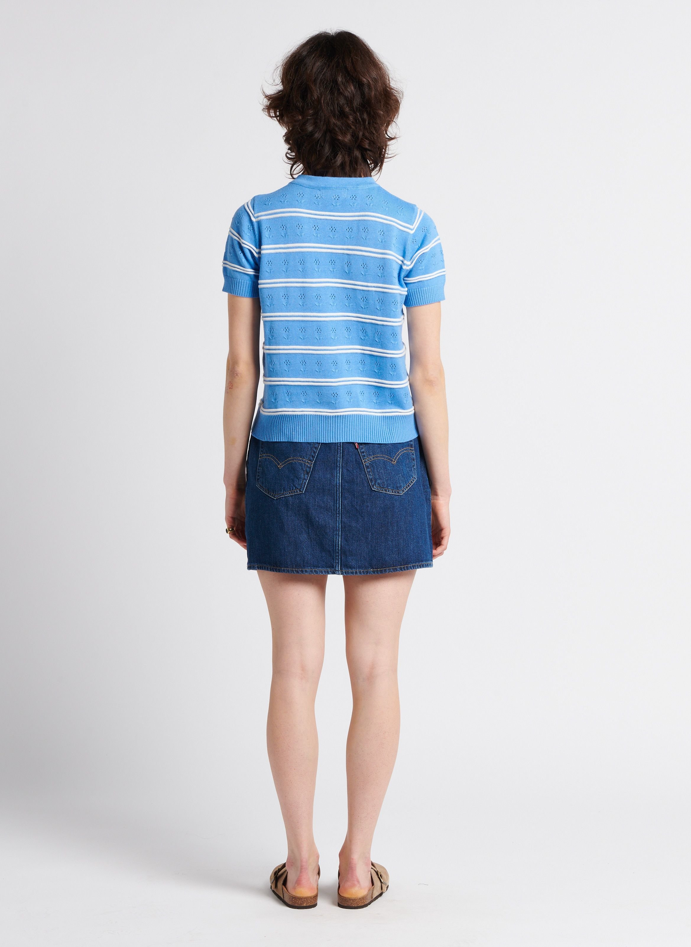 Ceinture en cuir velours IKKS Marron