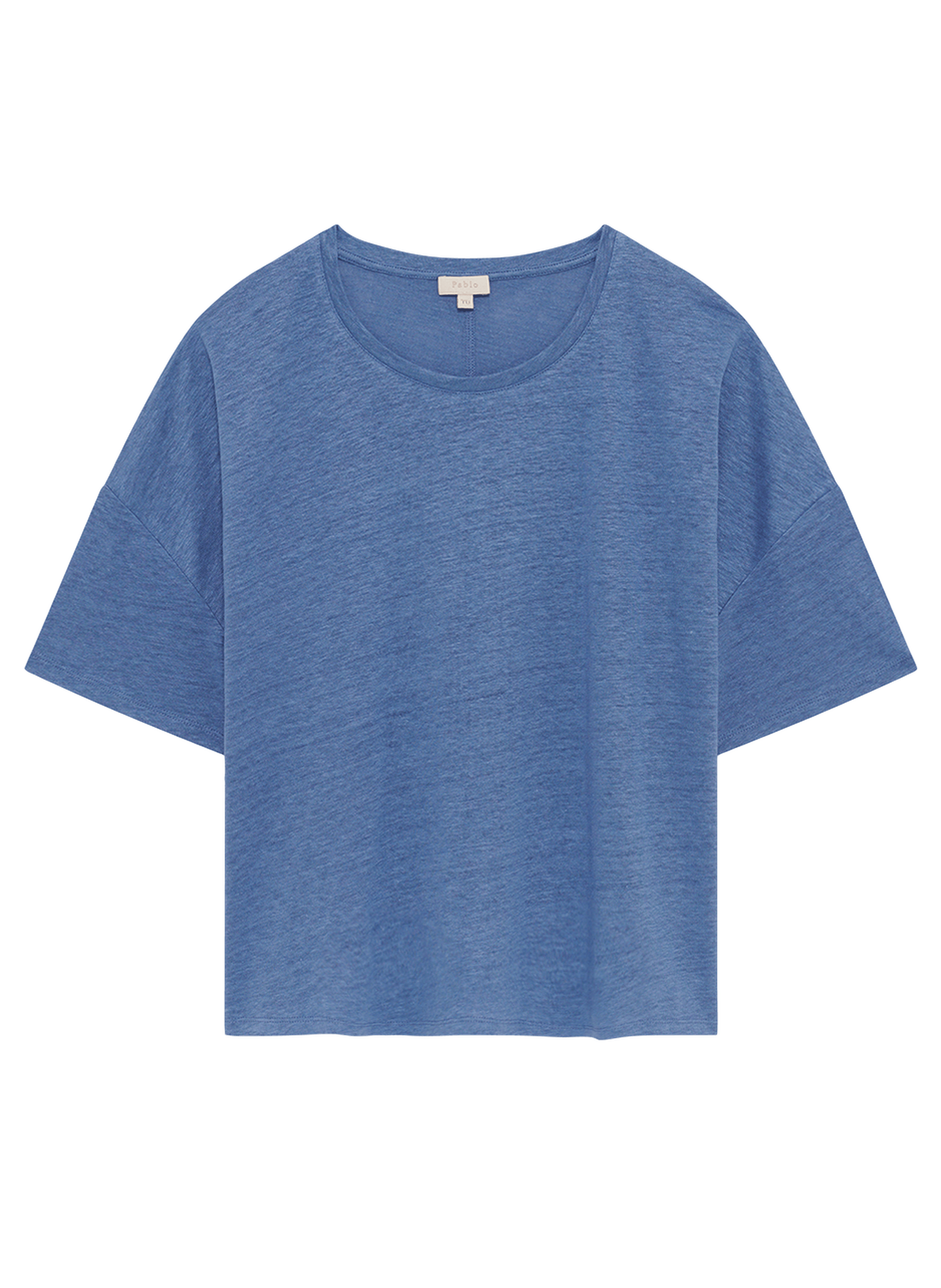 T-shirt oversize en lin - gilliane PABLO Bleu