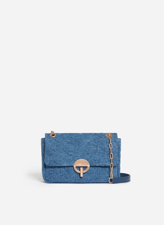 Grand sac moon en lin Bleu by VANESSA BRUNO VANESSA BRUNO Grand sac moon en lin Bleu