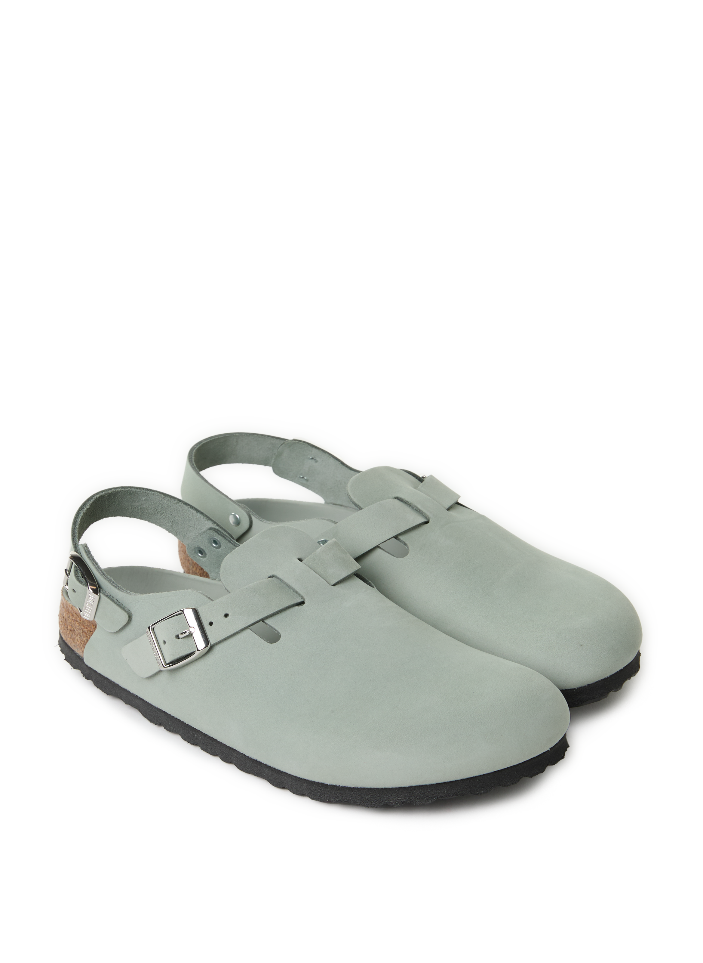 Mules en cuir Arizona BIRKENSTOCK Bleu