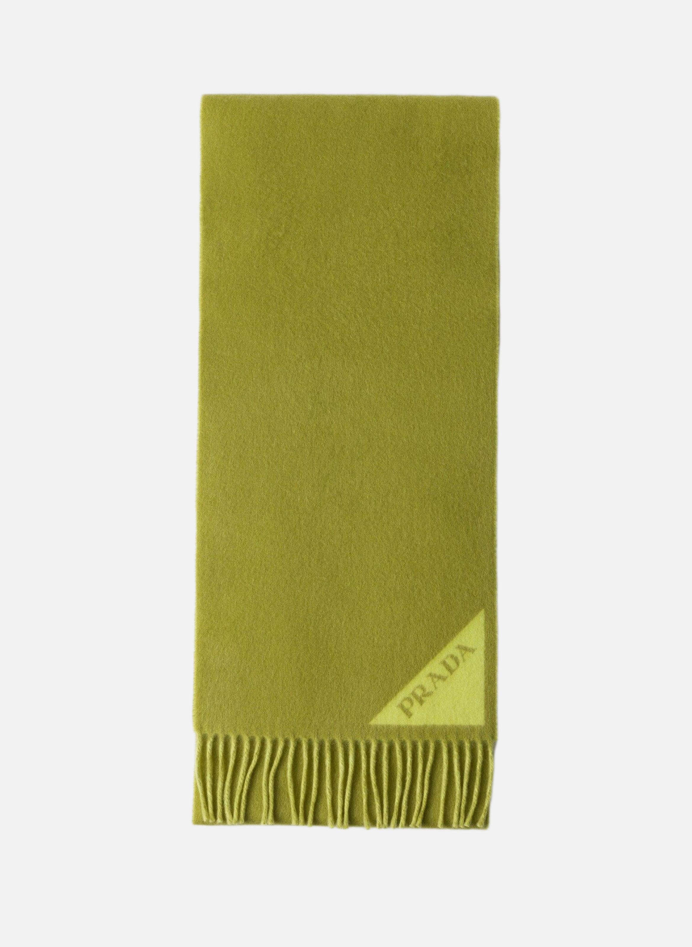Écharpe en laine et cachemire double face PRADA Jaune