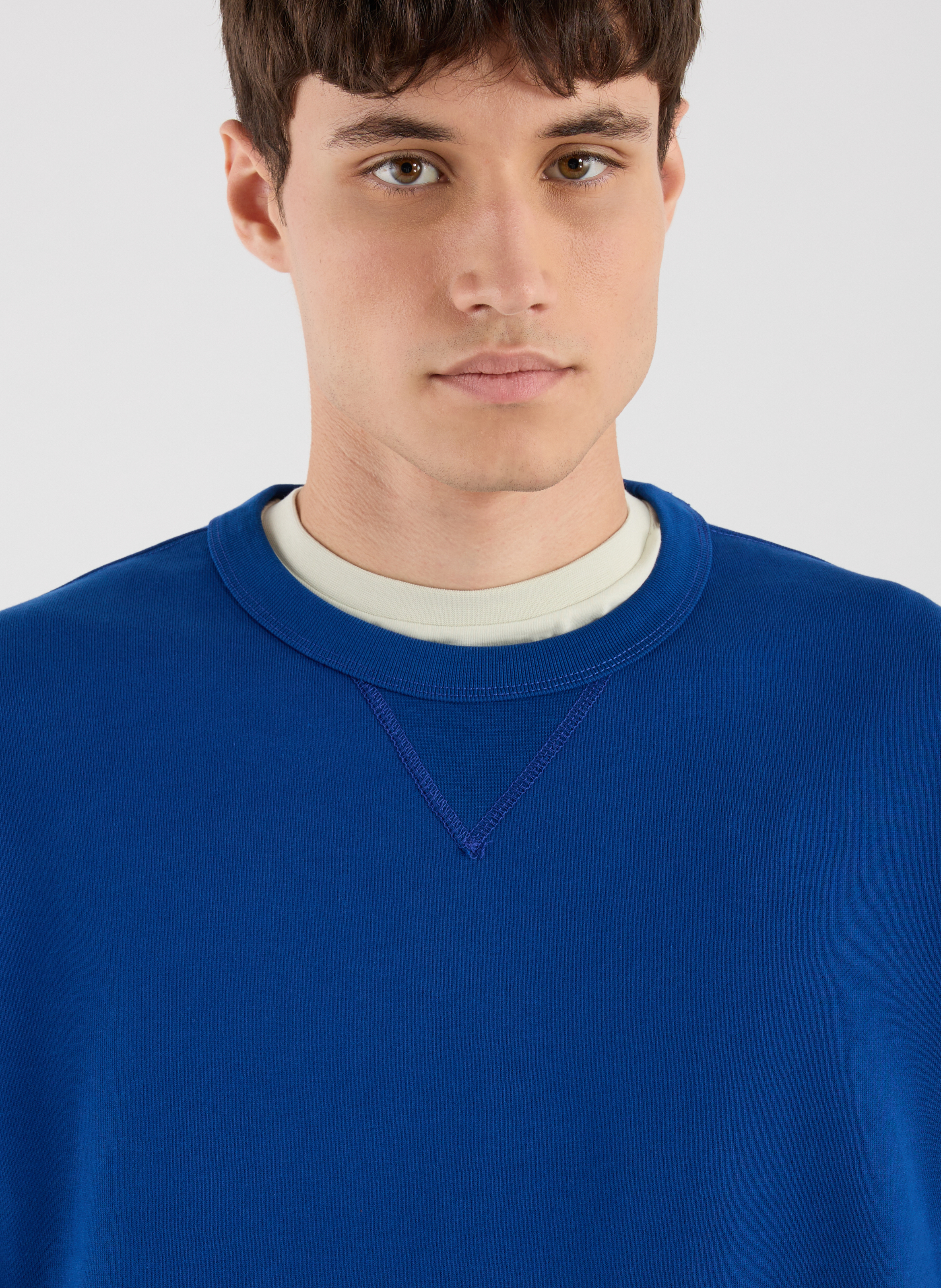 Cotton sweatshirt AU PRINTEMPS PARIS Blue