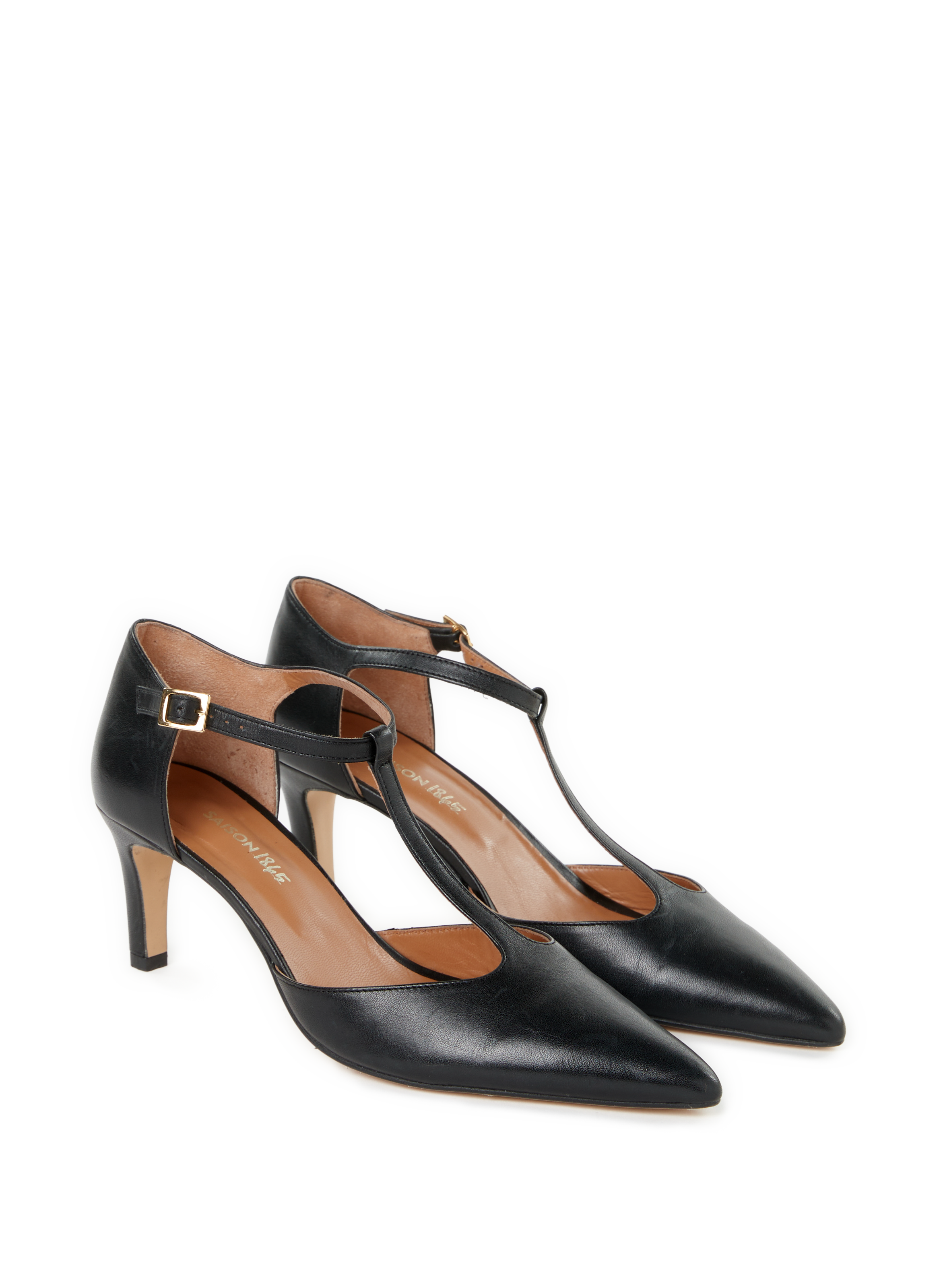 Escarpins Salomé en cuir  SAISON 1865 Noir