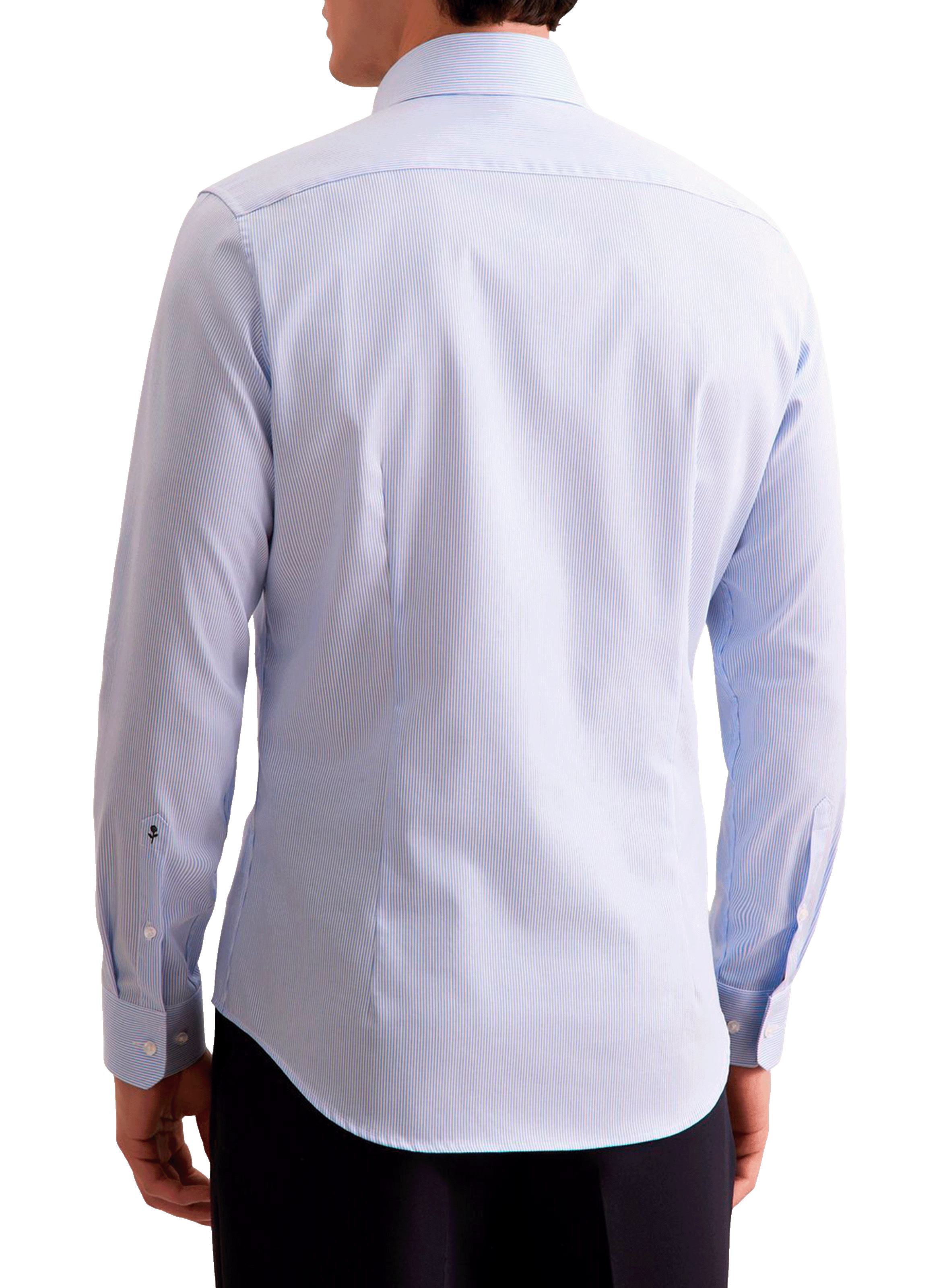 Slim striped cotton shirt SEIDENSTICKER Blue