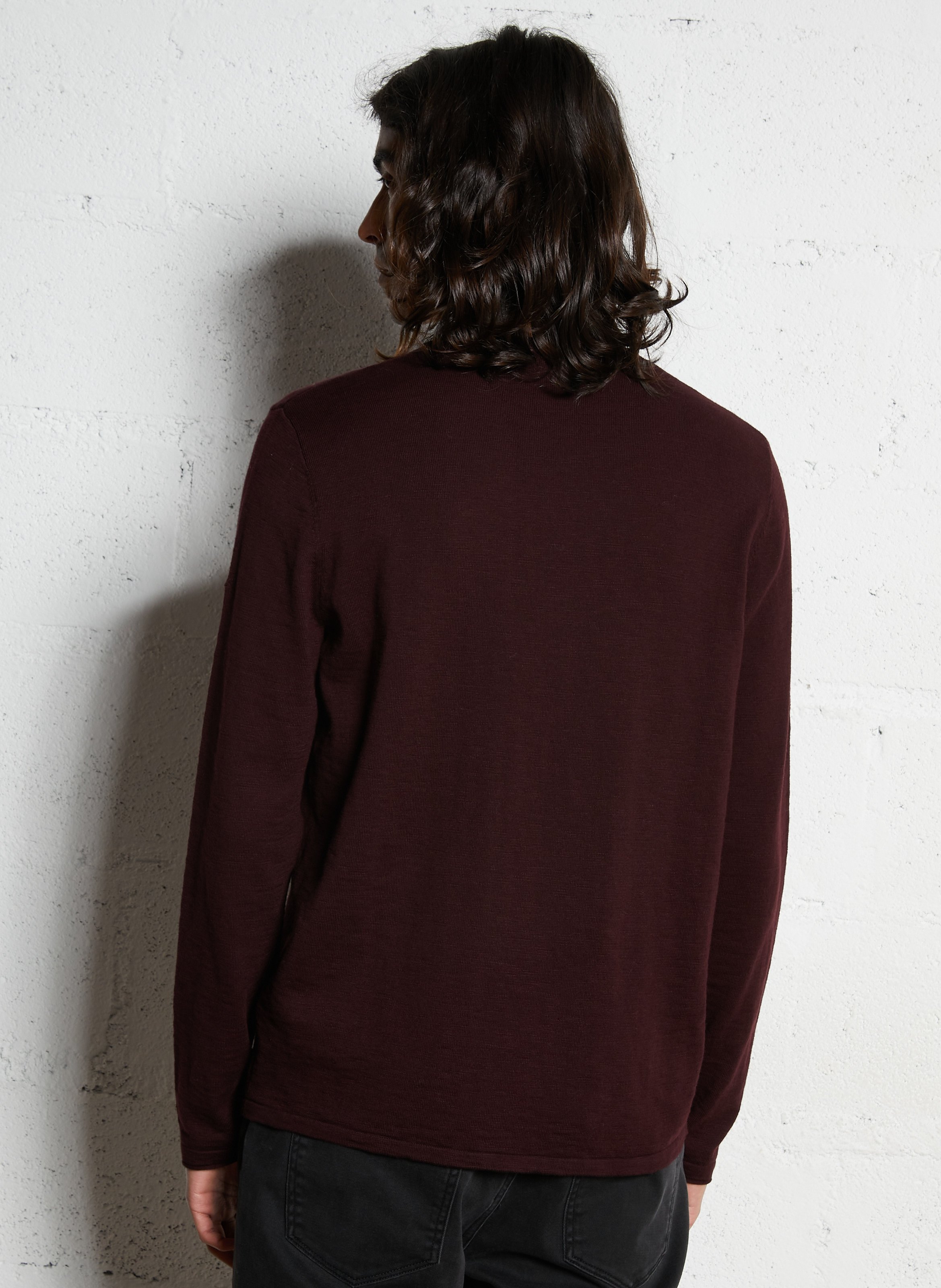 Pull droit en coton IKKS Violet