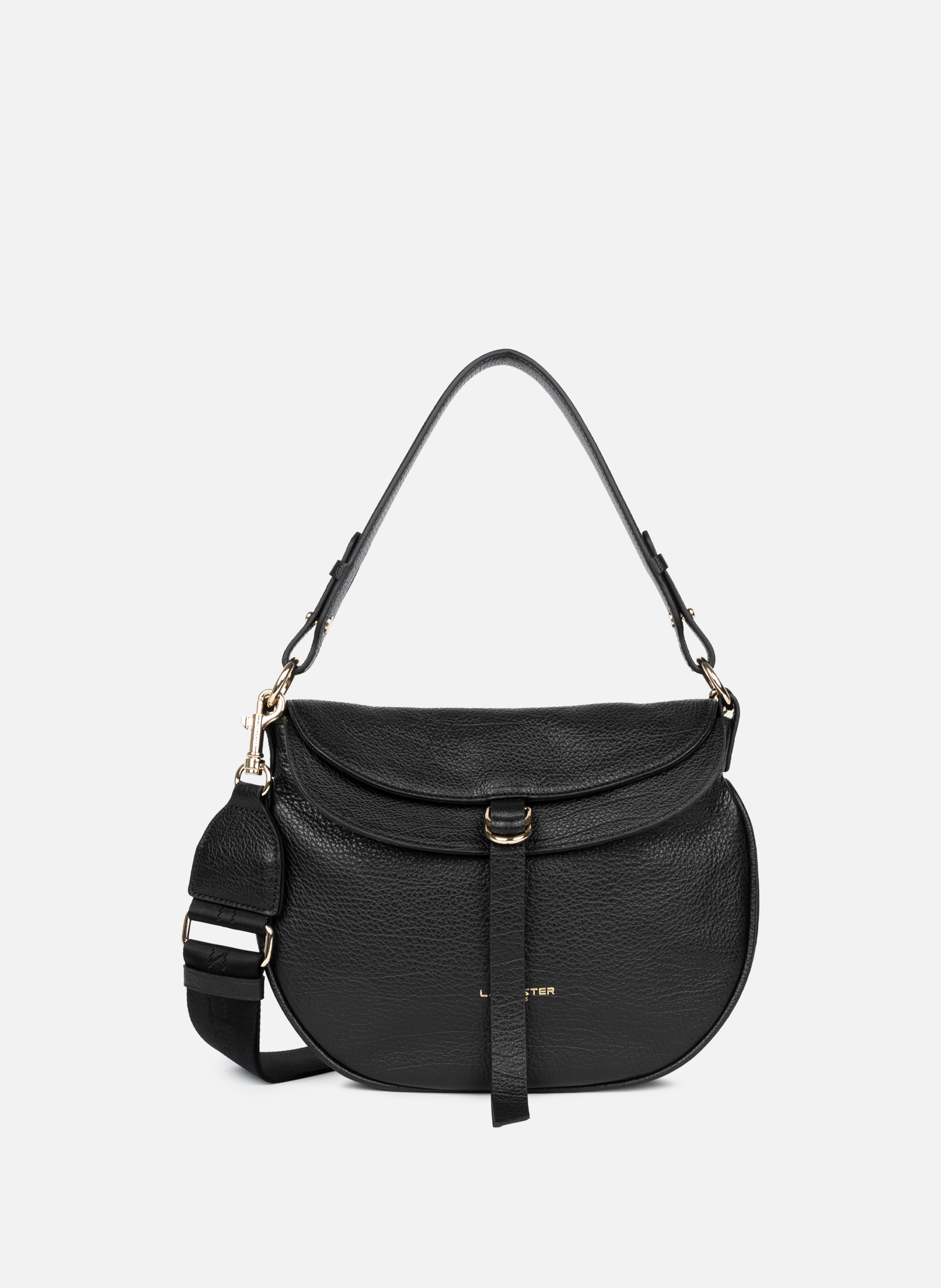LANCASTER Sac besace - dune gaia Noir