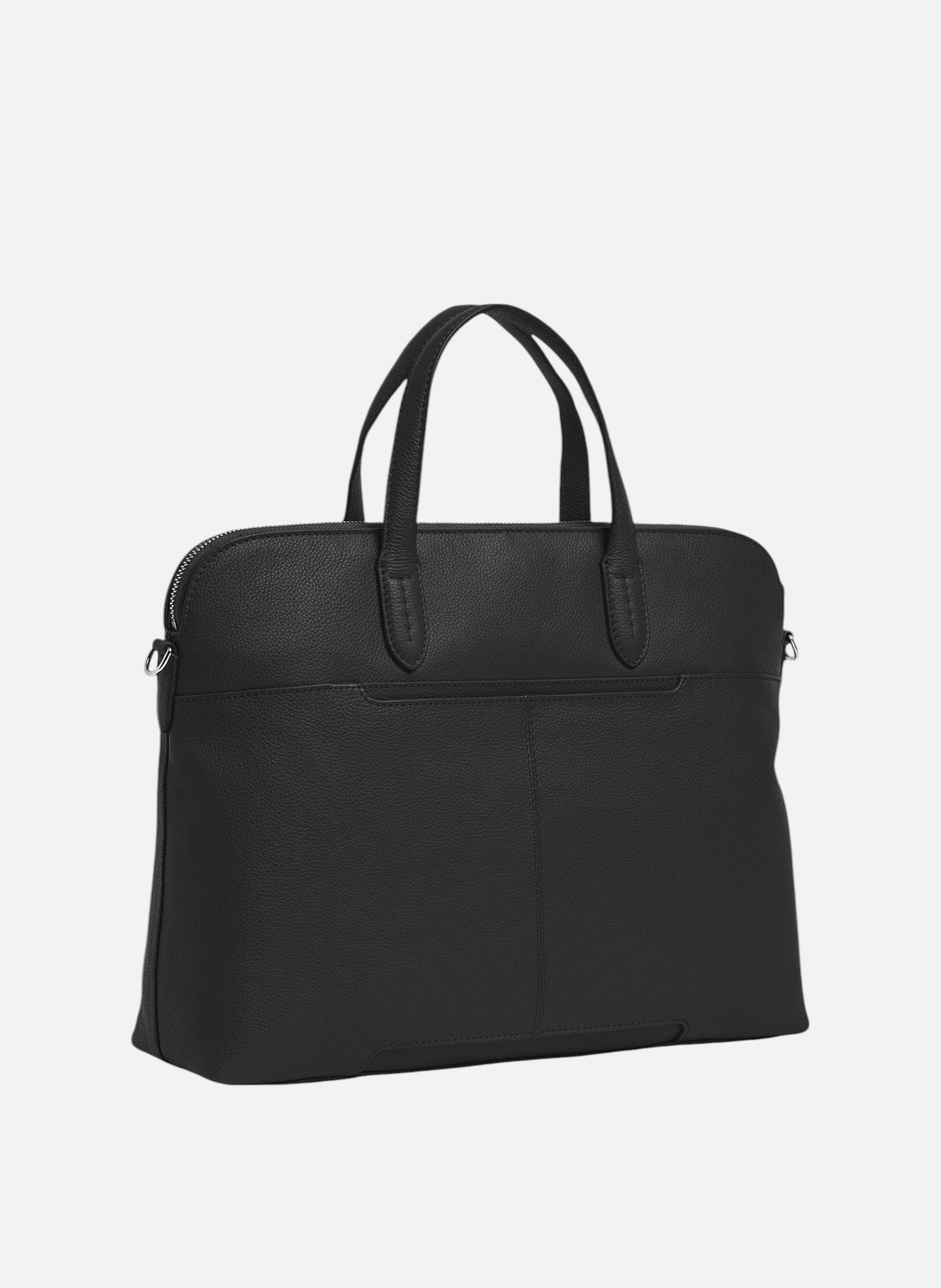 Porte documents 1 soufflet 14" sophie en cuir grainé Noir