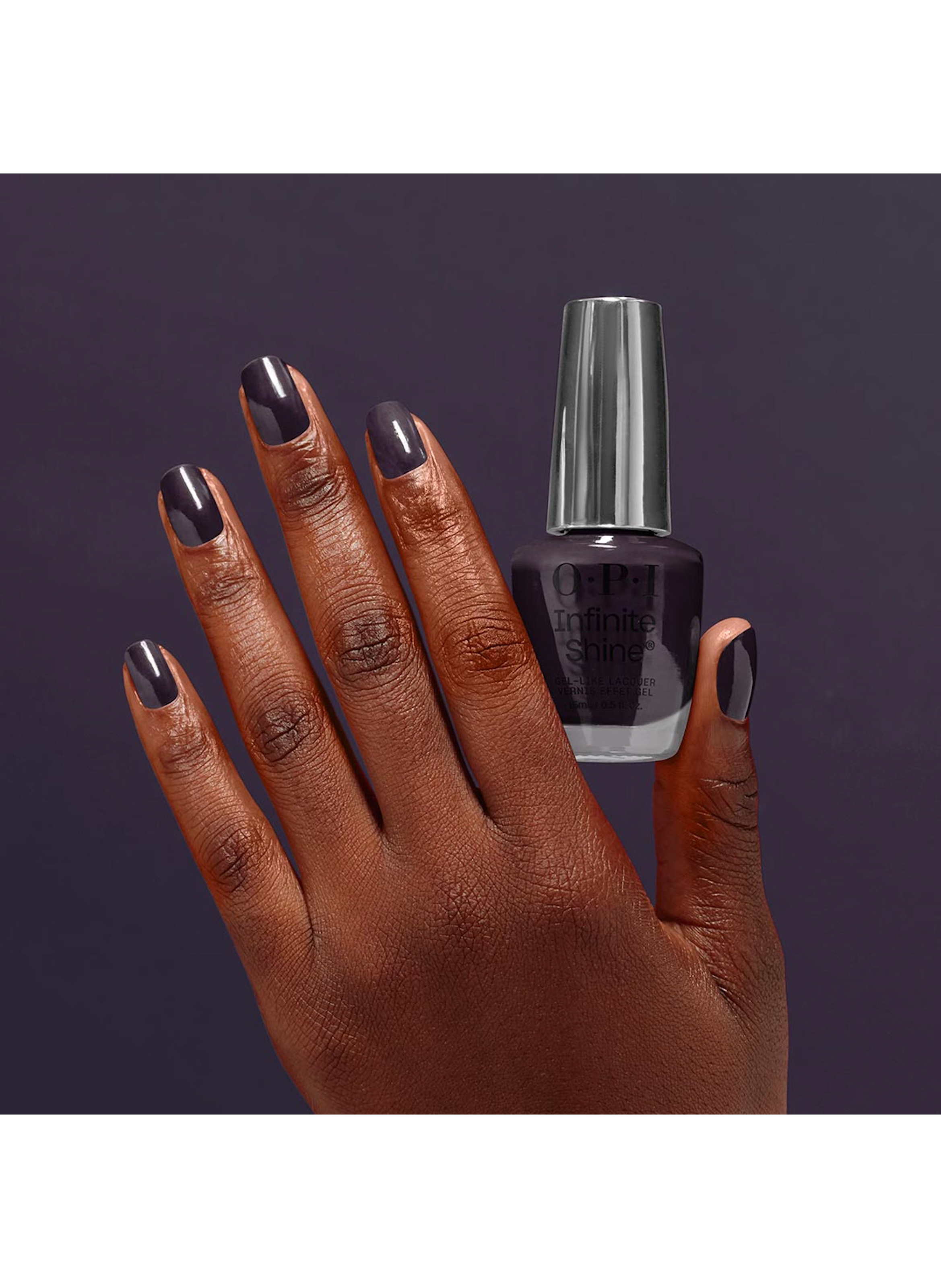 Lincoln Park after Dark
Infinite Shine
Long-lasting gel effect nail polish OPI Violet