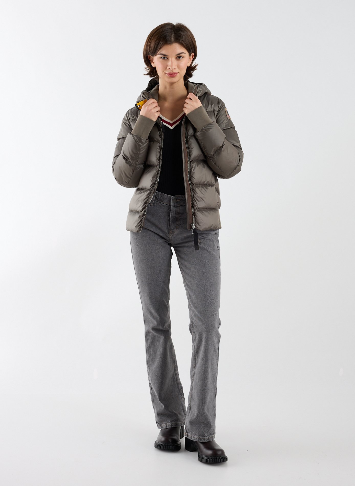 Doudoune à capuche Mariah  PARAJUMPERS Gris