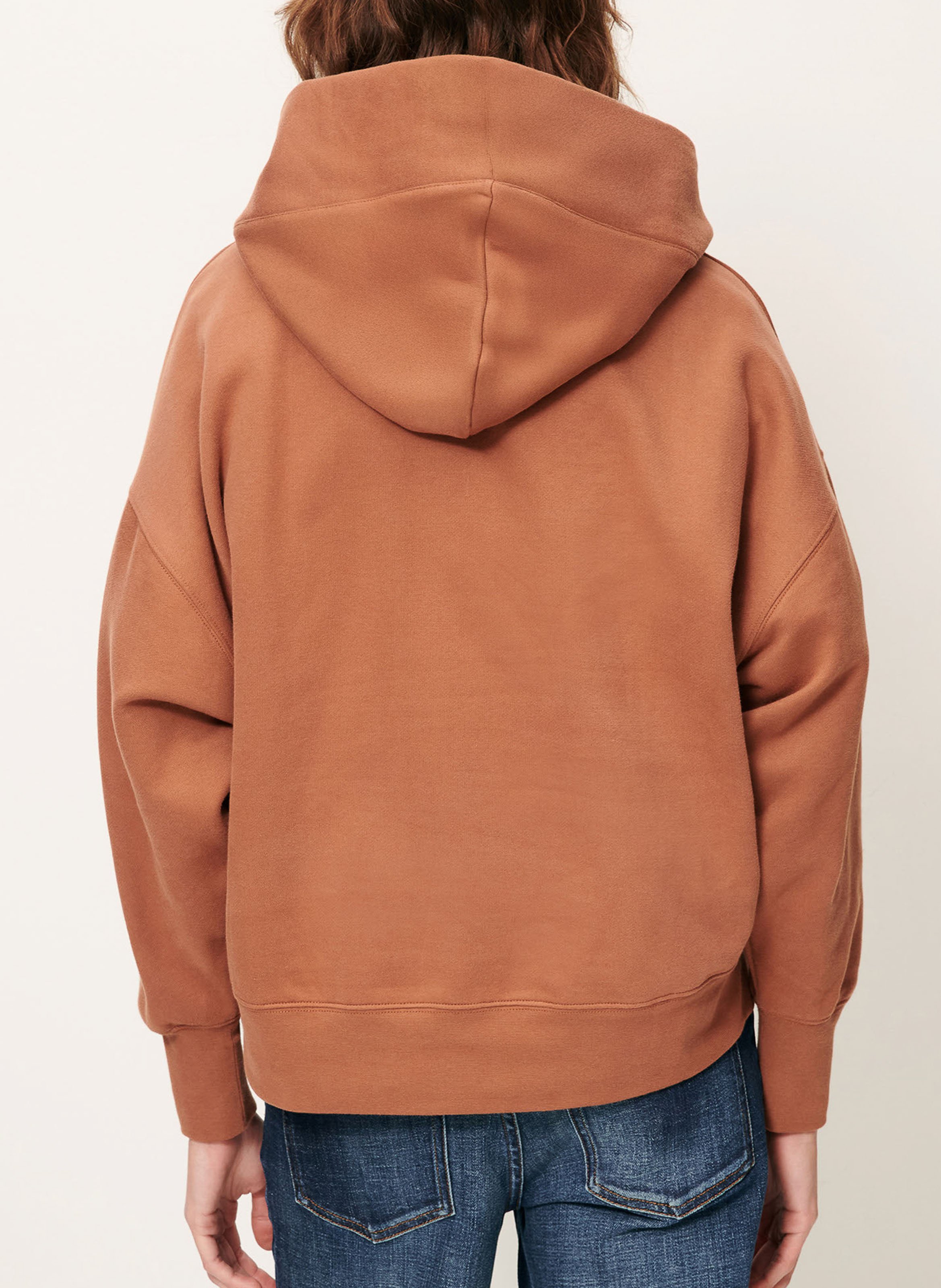 Sweat oversize à capuche en coton hoodie SESSUN Marron