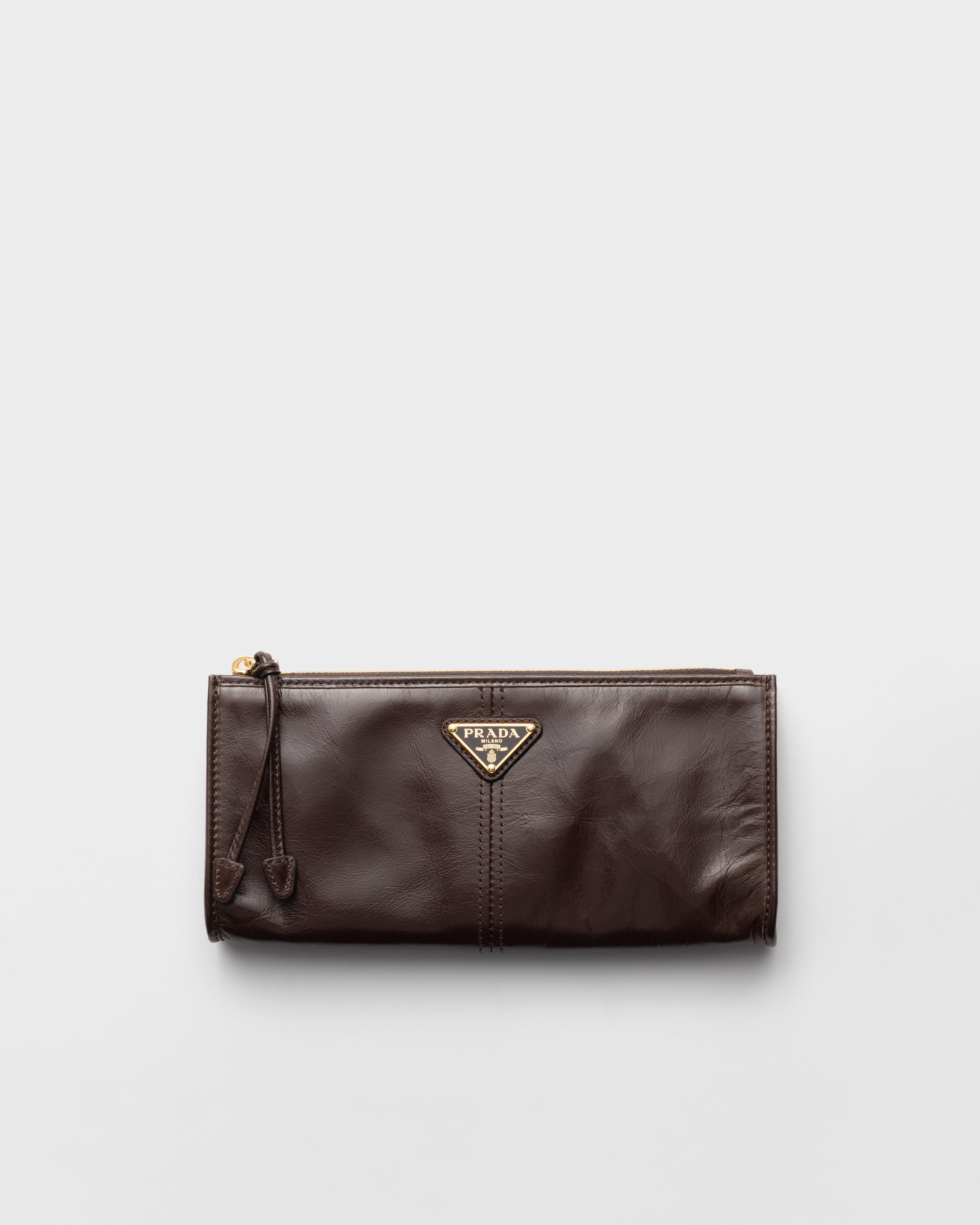 Pochette en cuir PRADA Marron