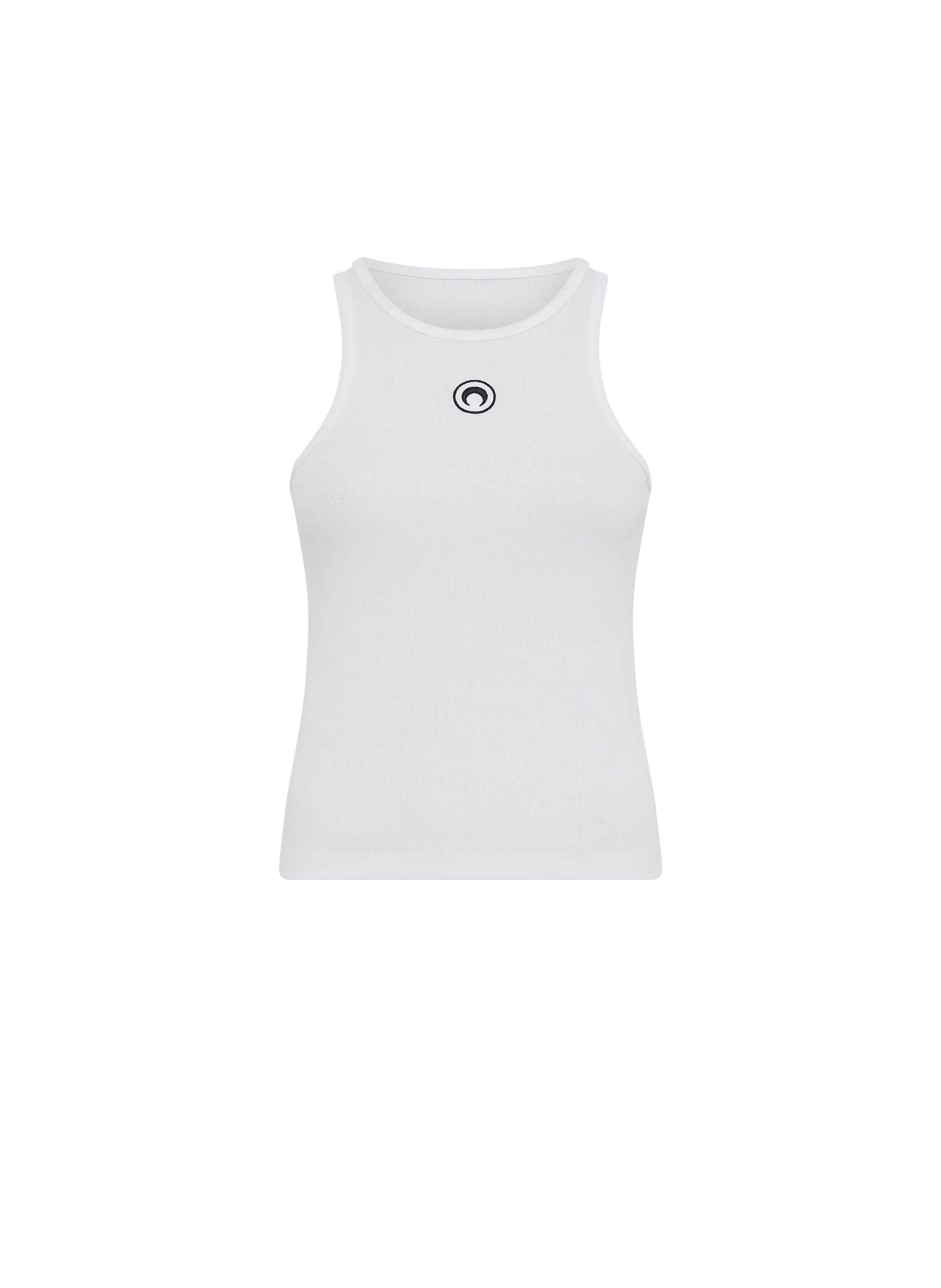 Débardeur jersey côtelé logo moon MARINE SERRE Blanc