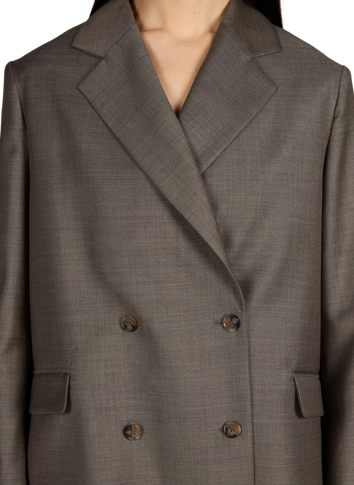 Donau wool tailored collar jacket LOULOU DE SAISON Black