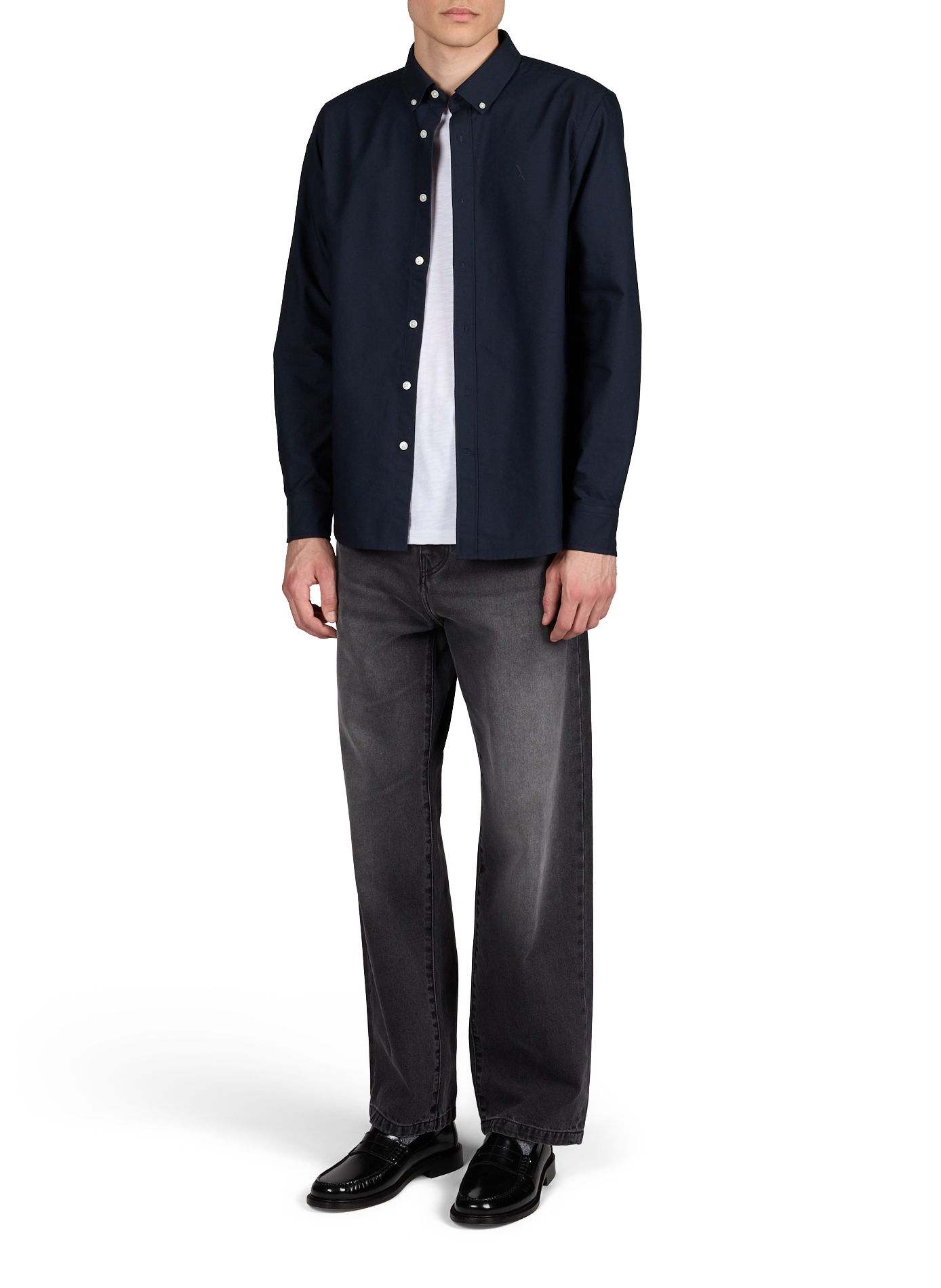 Empire straight shirt in blended cotton AIGLE Blue