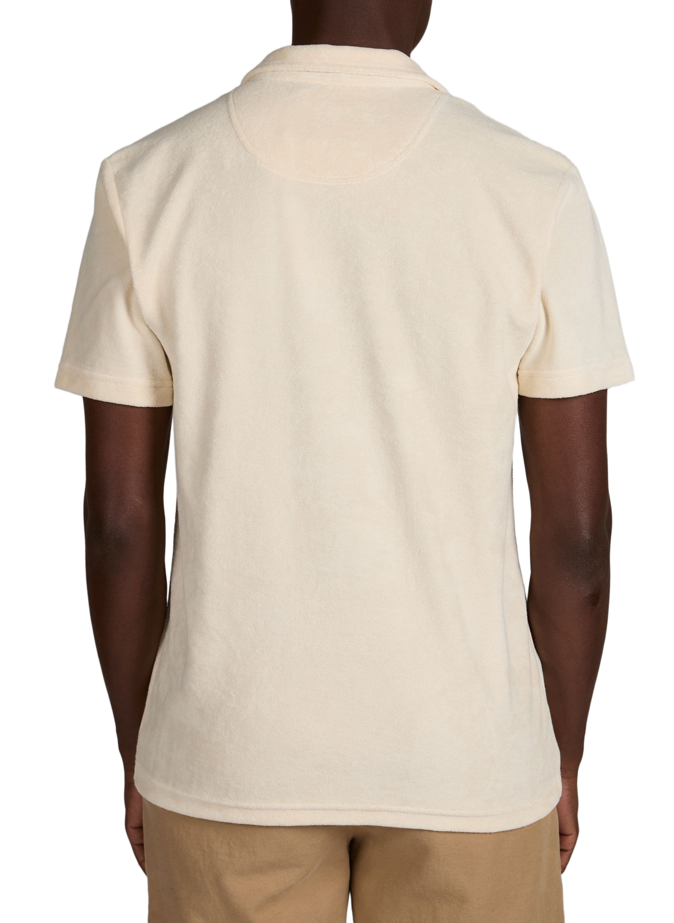 Short-sleeved polo in blended cotton FAGUO Beige