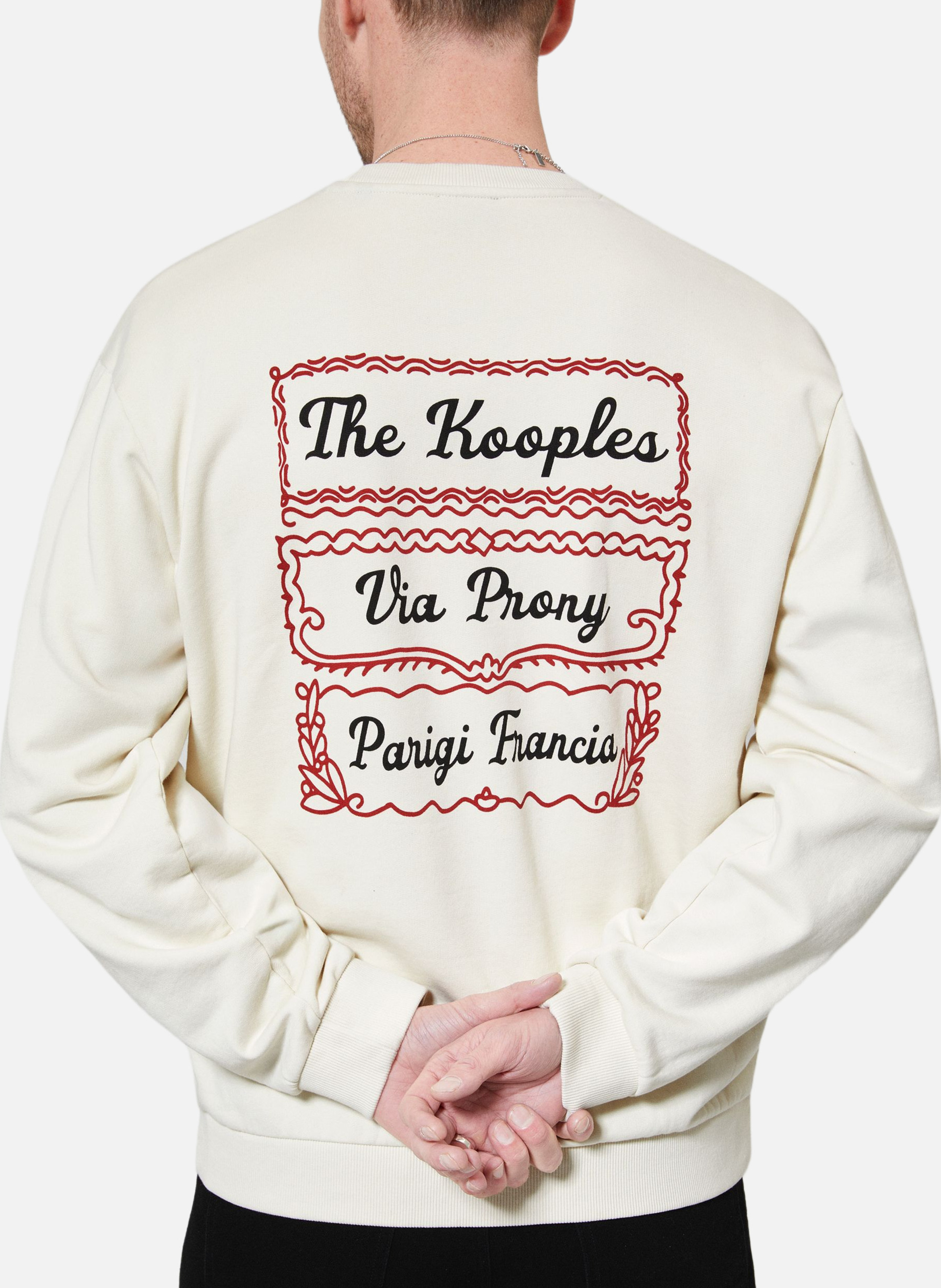 Sweatshirt avec sérigraphie via prony THE KOOPLES Beige