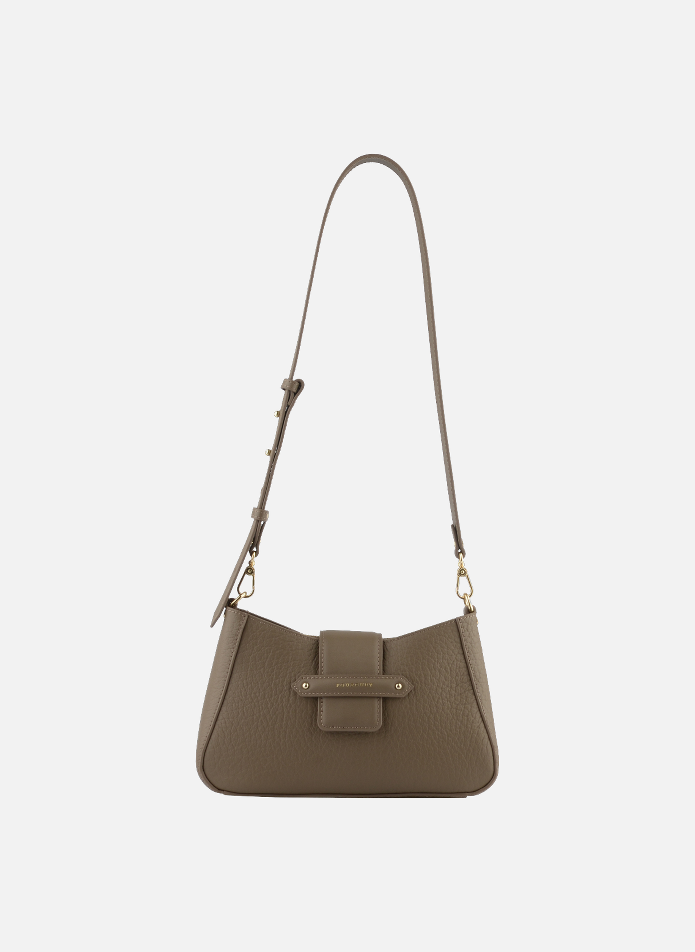 Fleuves | sac à main en cuir de vachette POURCHET Gris