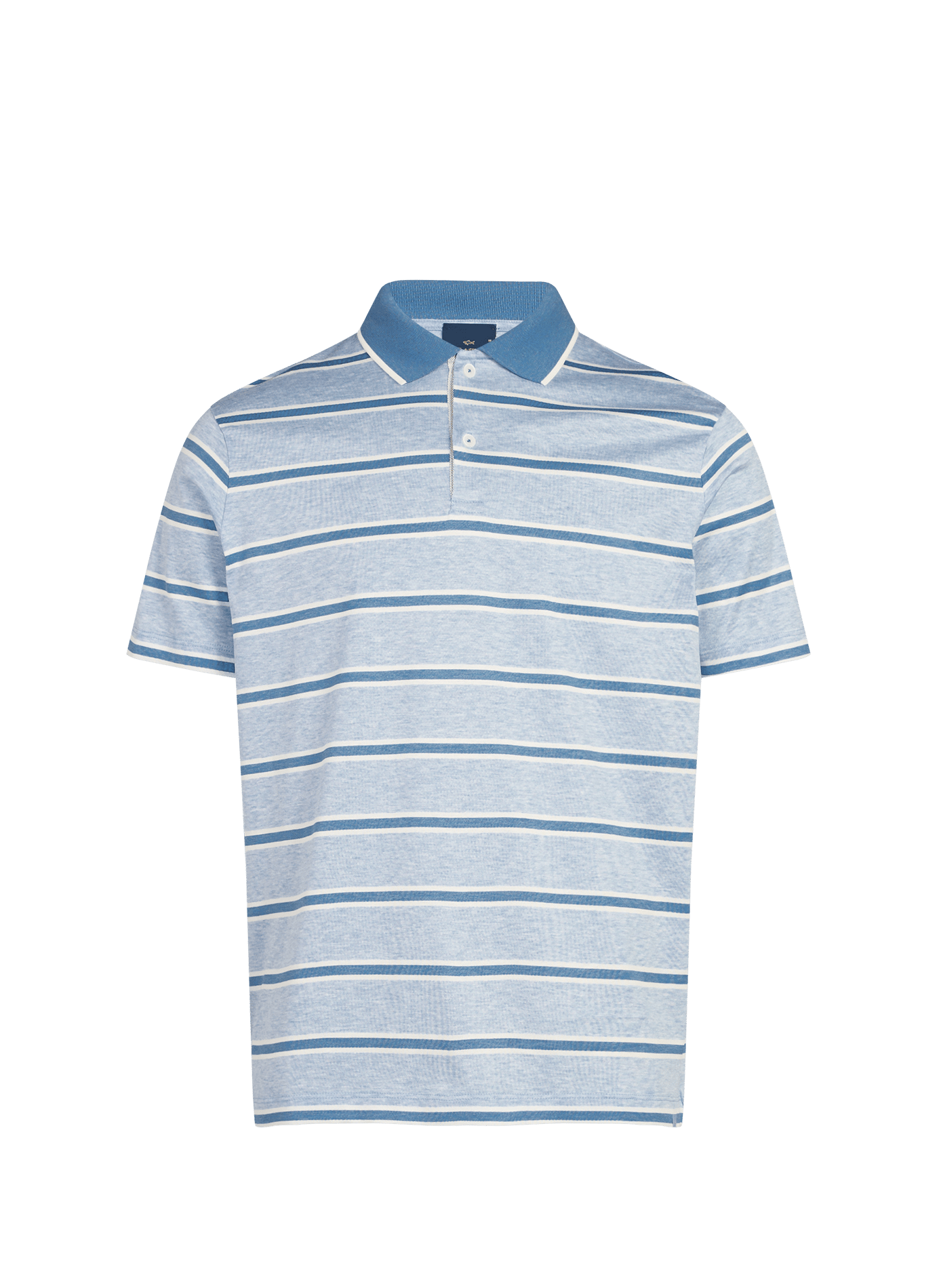 Striped polo shirt with ribbed collar in cotton PAUL & SHARK Blue