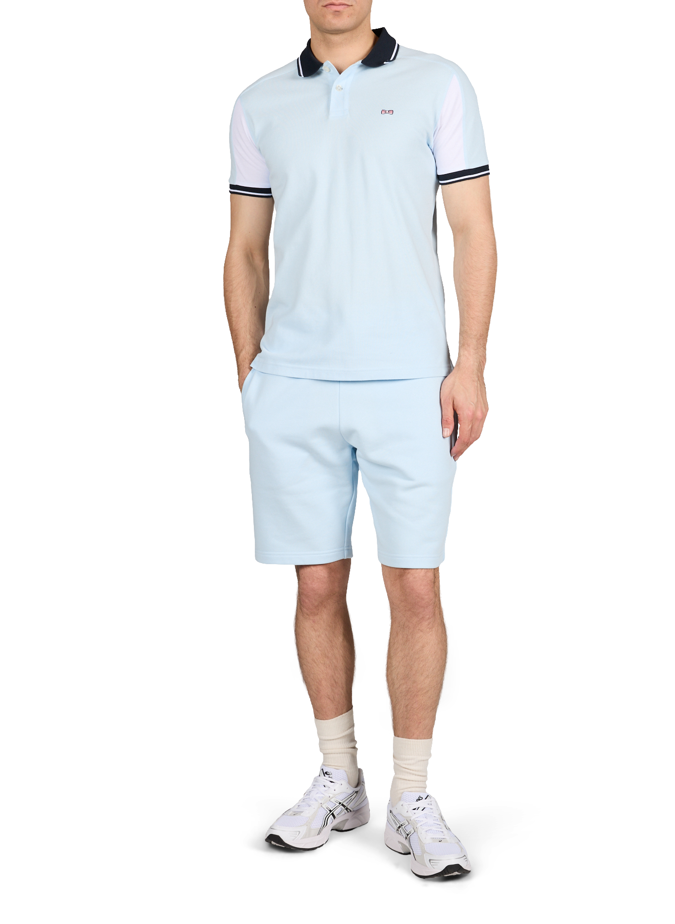 Short à logo en coton EDEN PARK Bleu