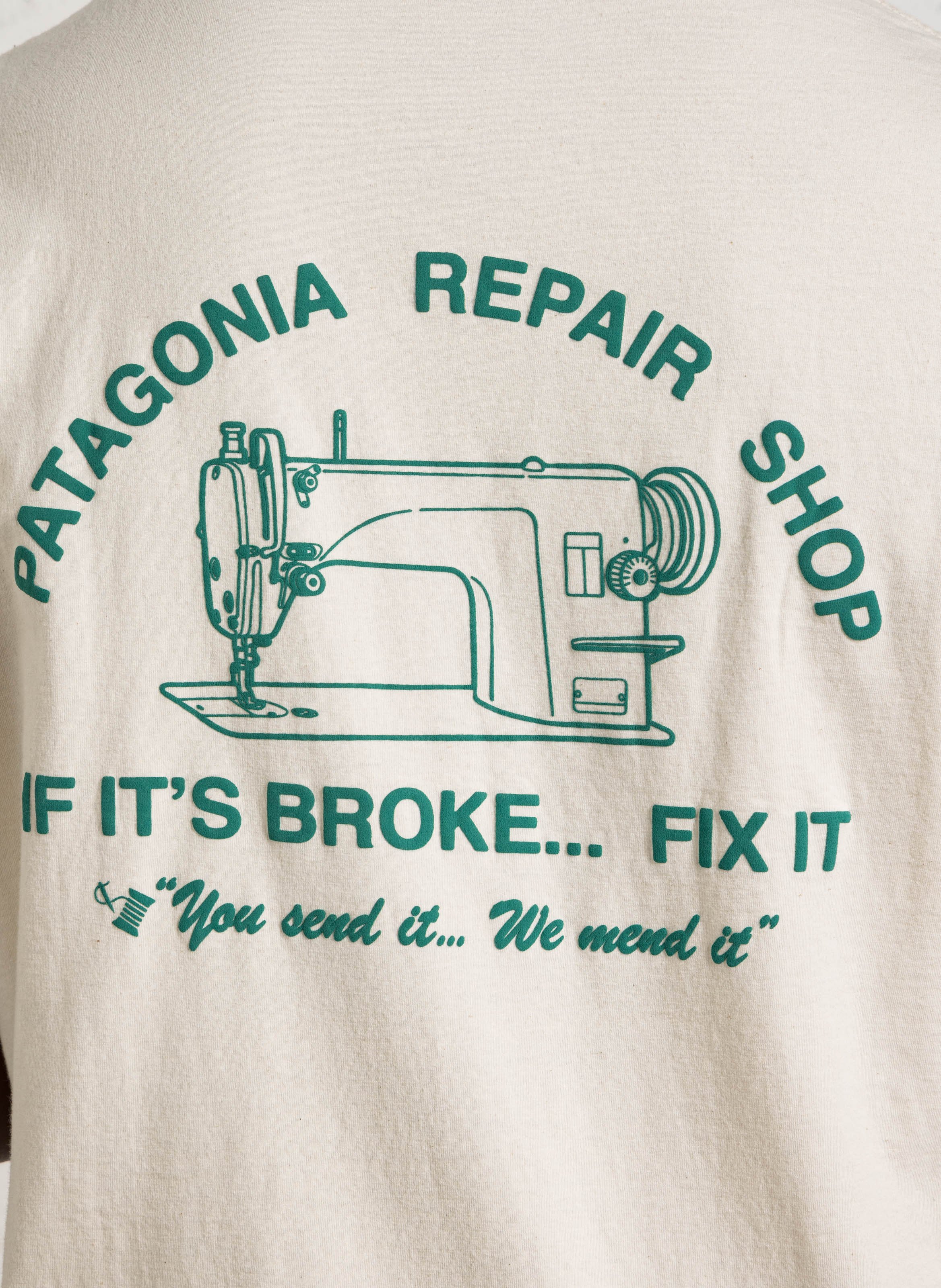 Tee-shirt col rond en coton bio PATAGONIA Beige