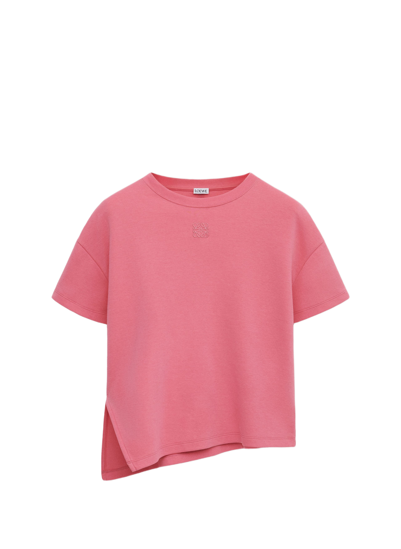 Asymmetrisches T-Shirt aus Baumwollmischung LOEWE Rosa