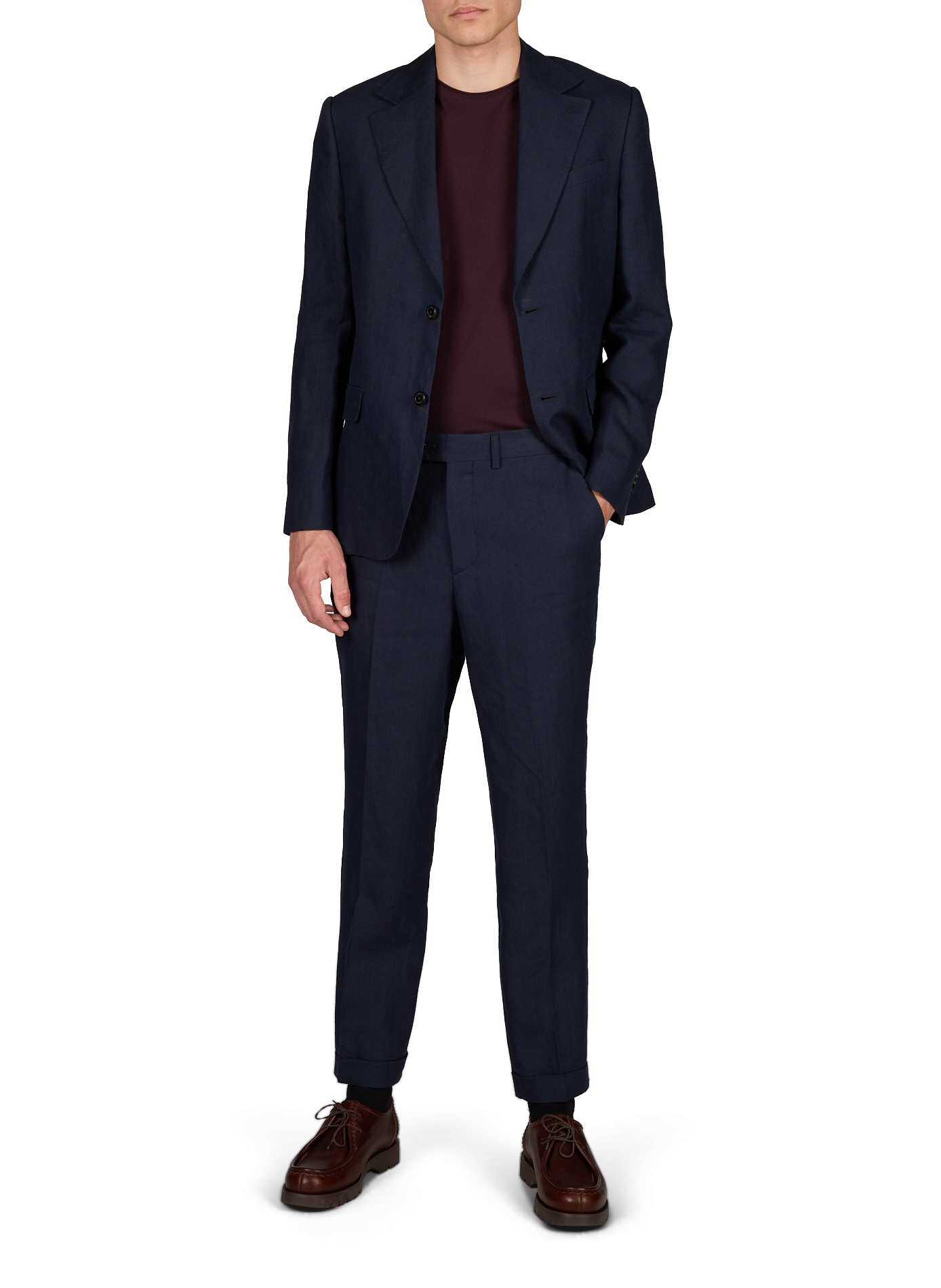 Freud straight linen blazer. LAFAURIE Blue