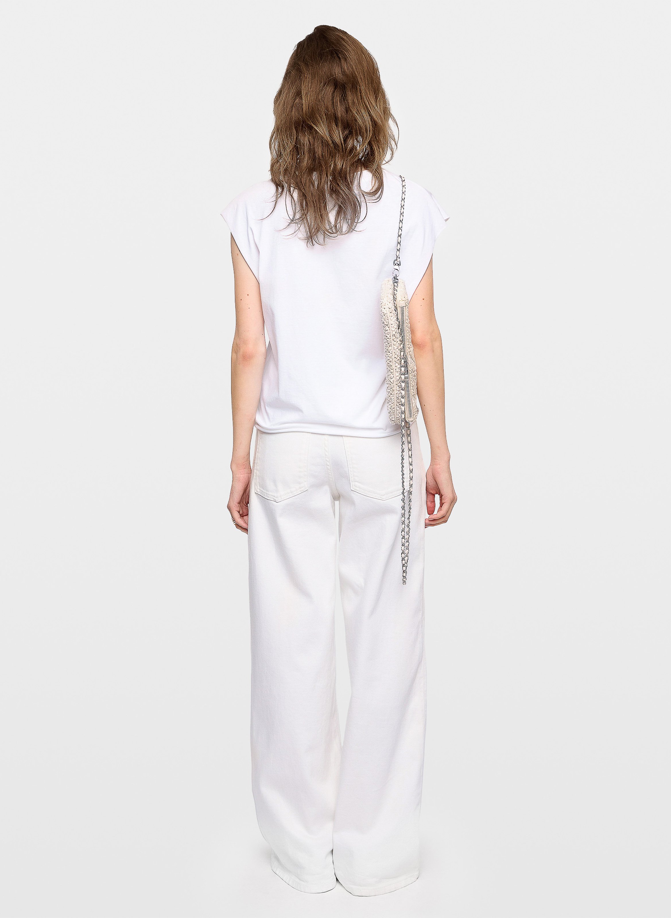Tee-shirt col rond en coton bio cloe ZADIG&VOLTAIRE Blanc