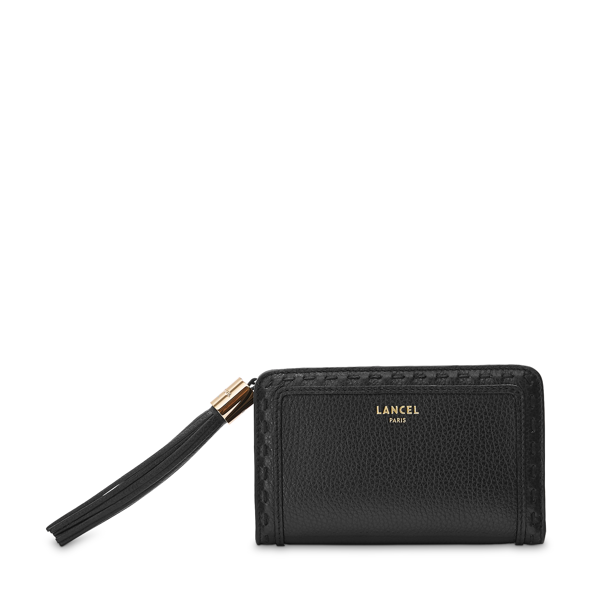 Compact rectangular wallet premier flirt by lancel in leather  Noir