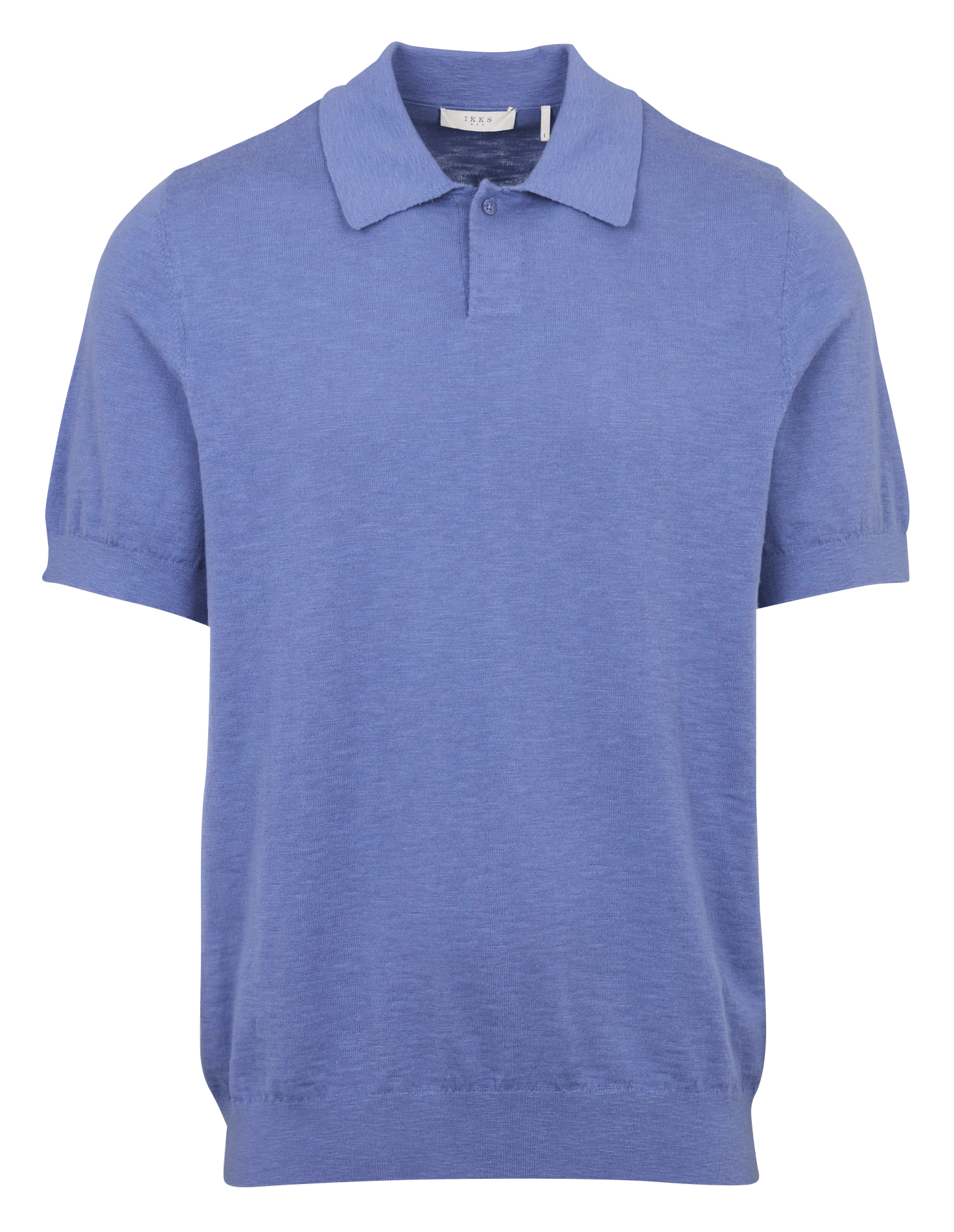 Polo manches courtes en maille flammée IKKS Bleu