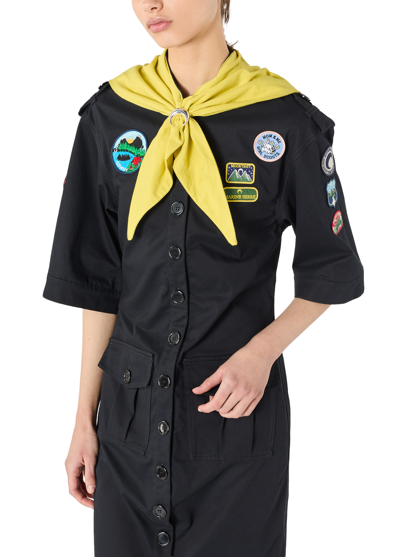 Mini-robe workwear scout MARINE SERRE Bleu