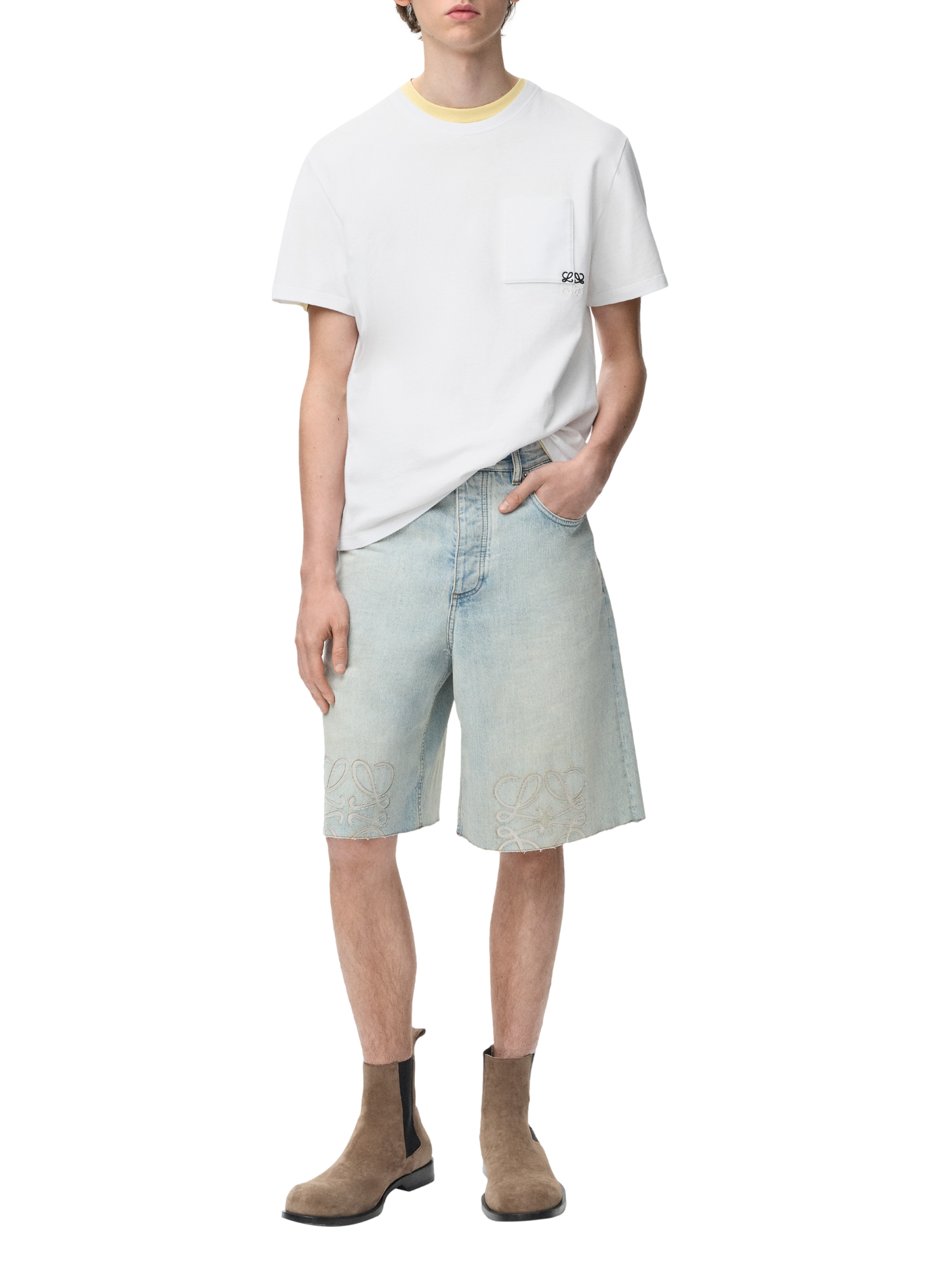 T-shirt décontracté en coton LOEWE Weiss