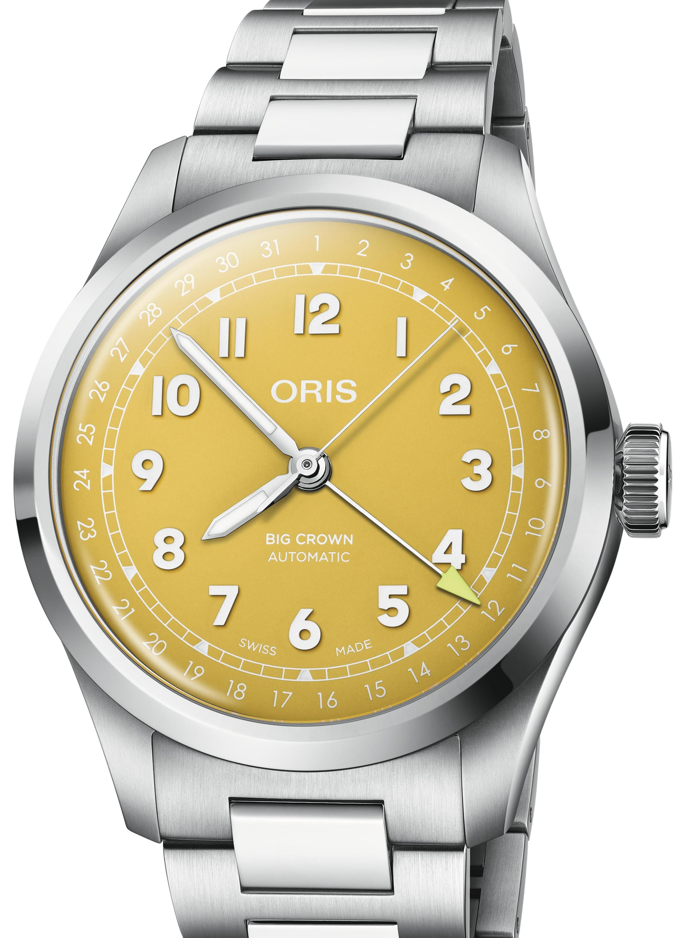 Montre automatique Oris Big Crown Pointer Date en acier inoxydable ORIS Jaune