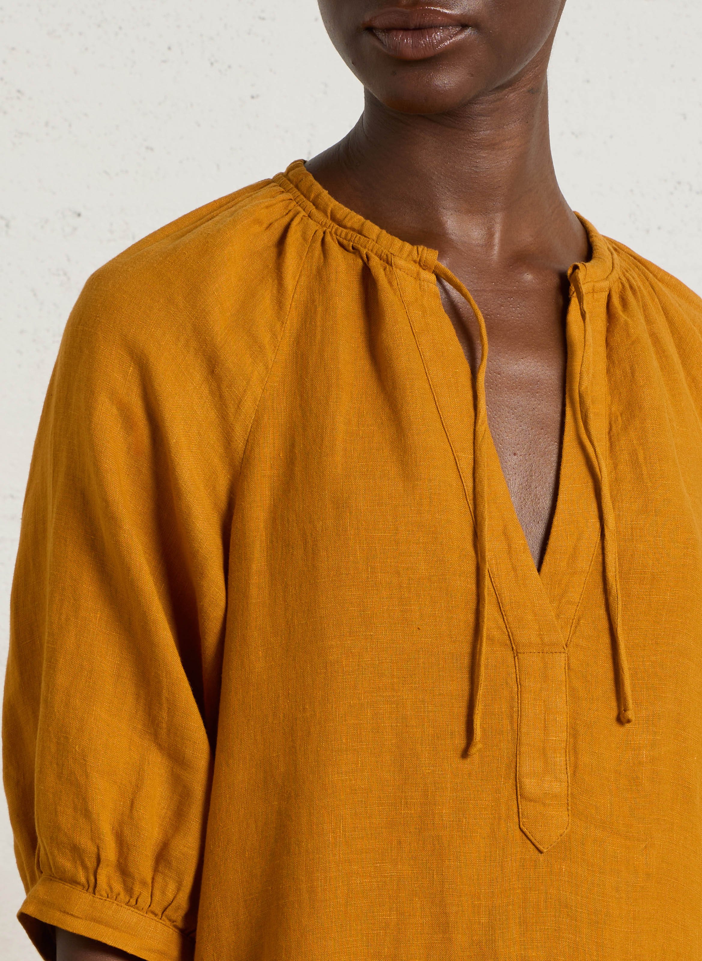 Robe longue en lin blinny bis MAISON 123 Doré