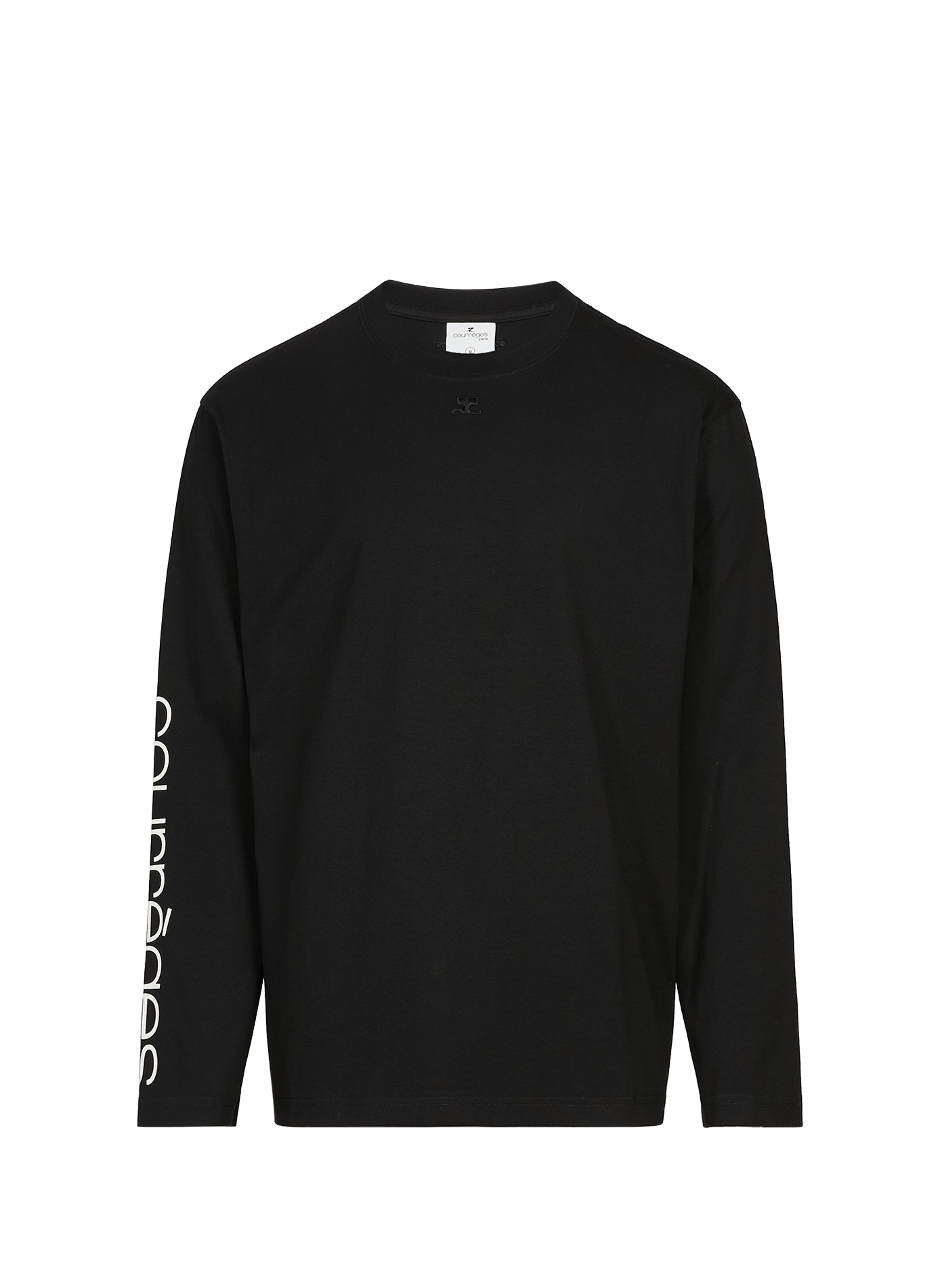 T-Shirt mit Logo aus Baumwolle COURRÈGES Schwarz