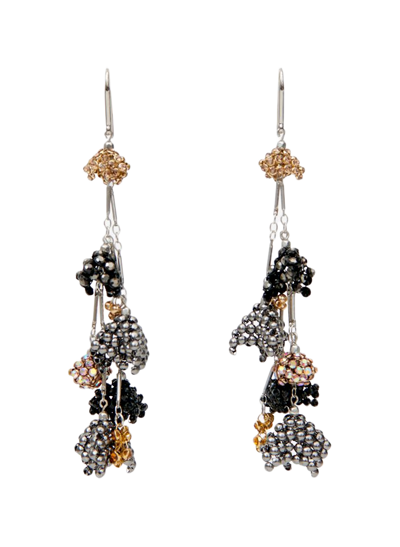 Boucles d’oreille Catalina pendantes en strass ISABEL MARANT Gris