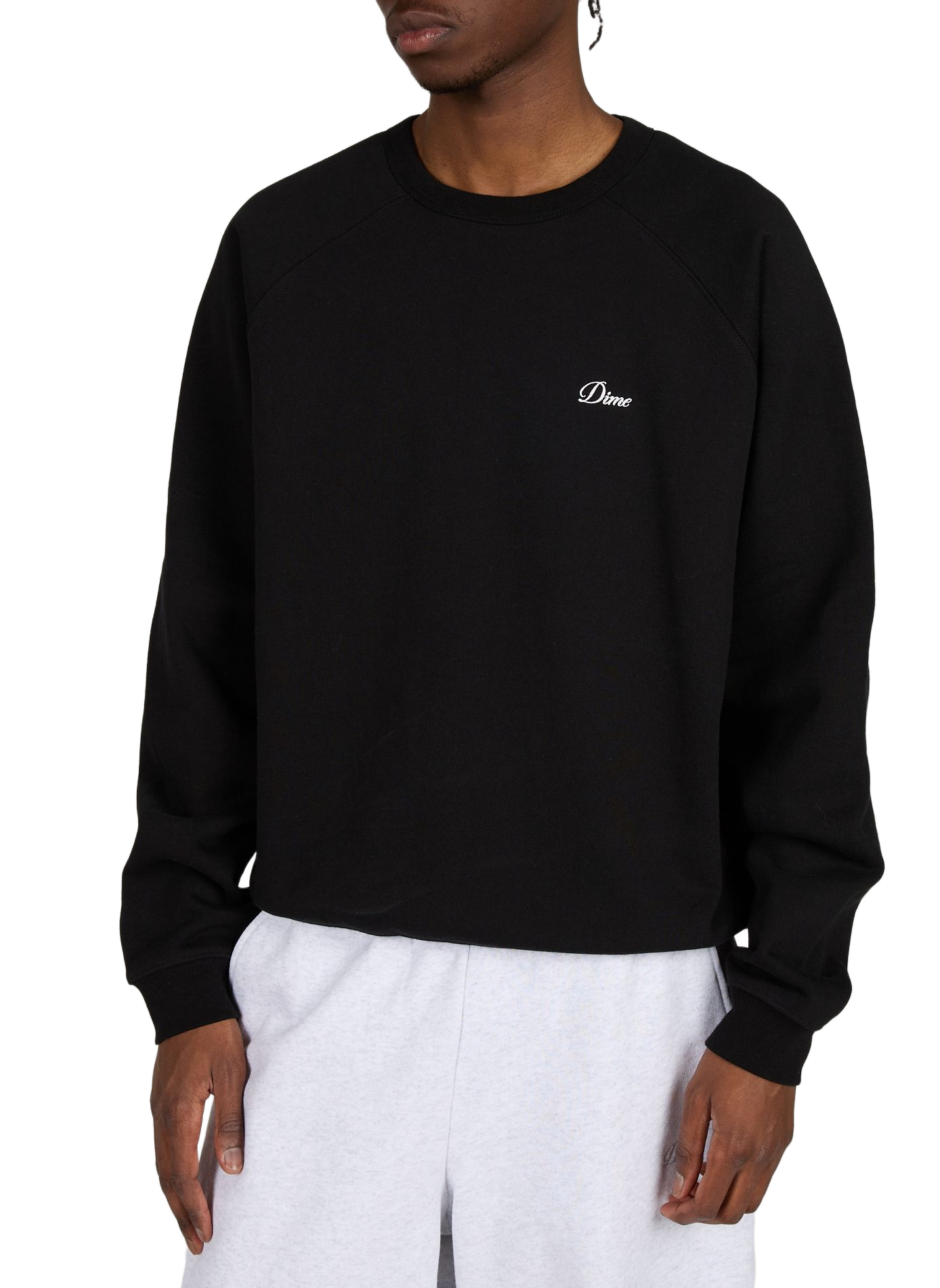 Cotton logo sweatshirt DIME Black