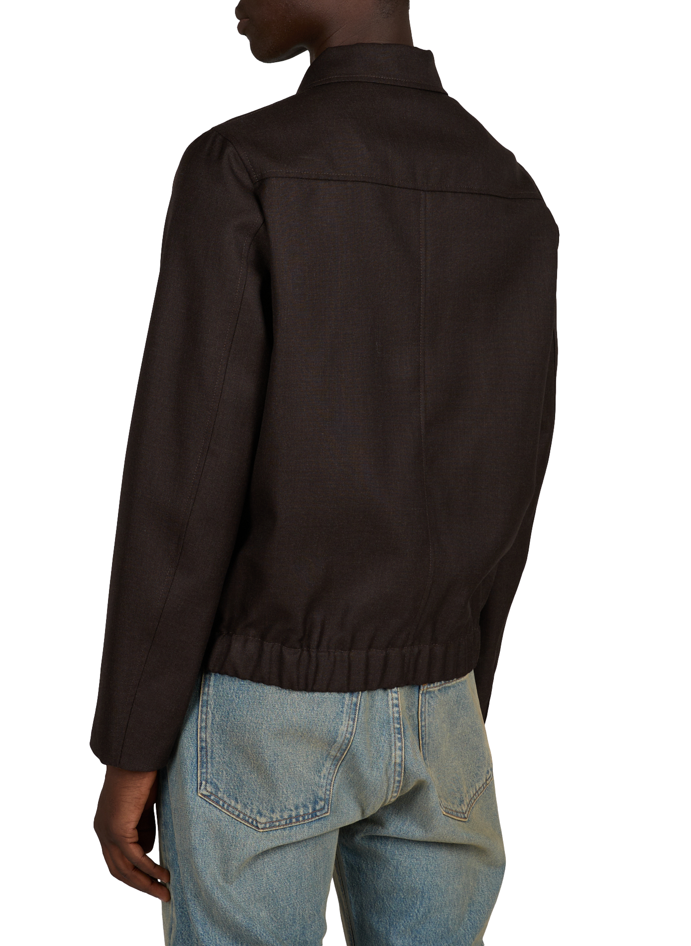 Veste à taille élastique en laine vierge SLOWEAR Marron
