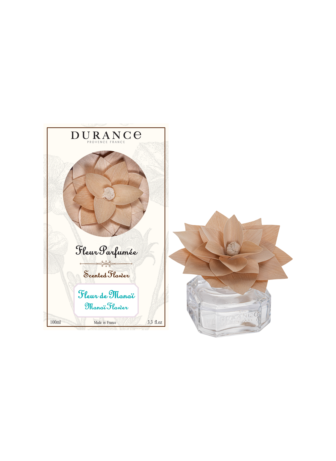 Geurende bloem Monoï bloem 100ml DURANCE Blauw