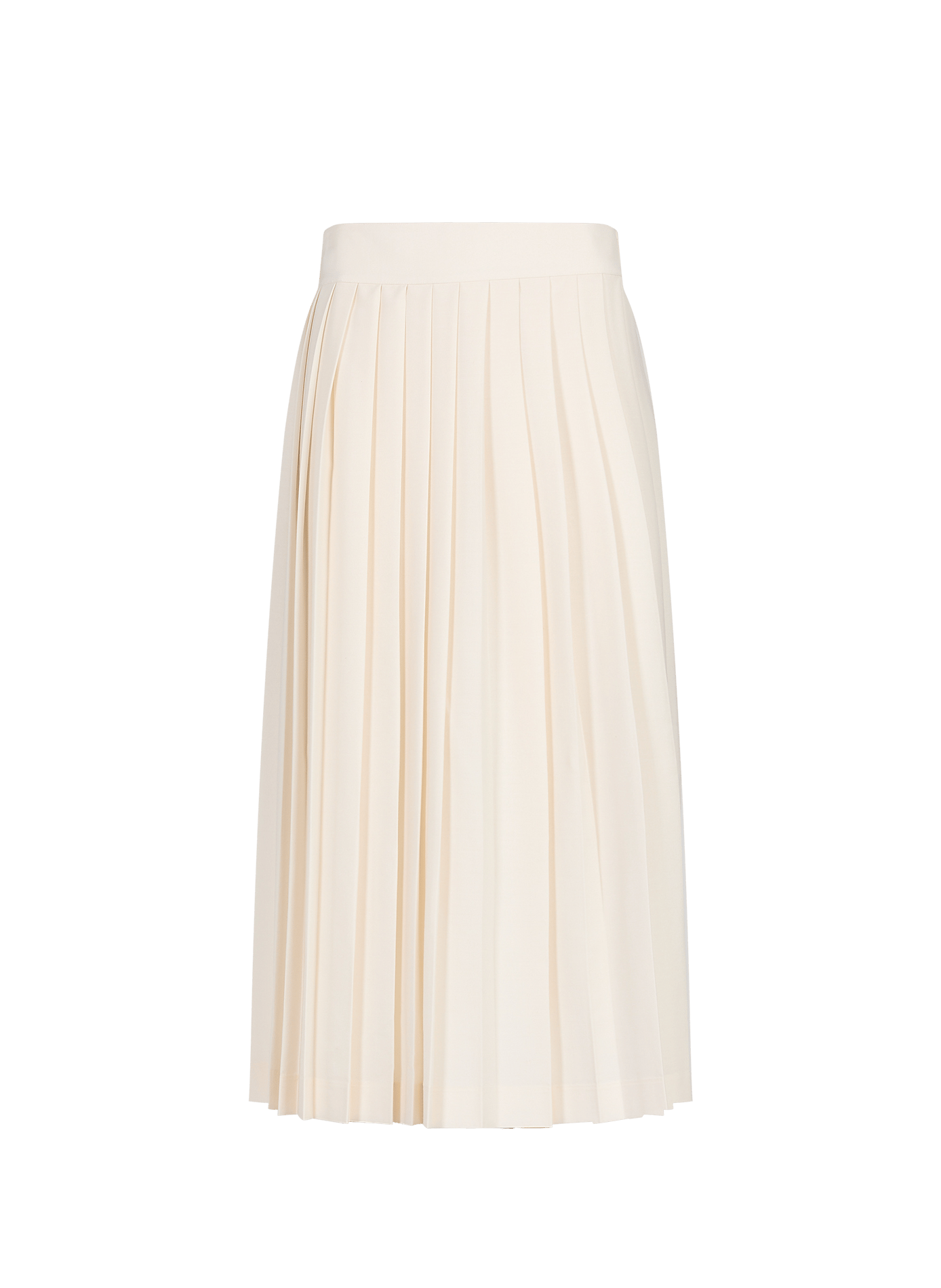Jupe midi portefeuille plissée en laine mélangé ROHE FRAMES Beige