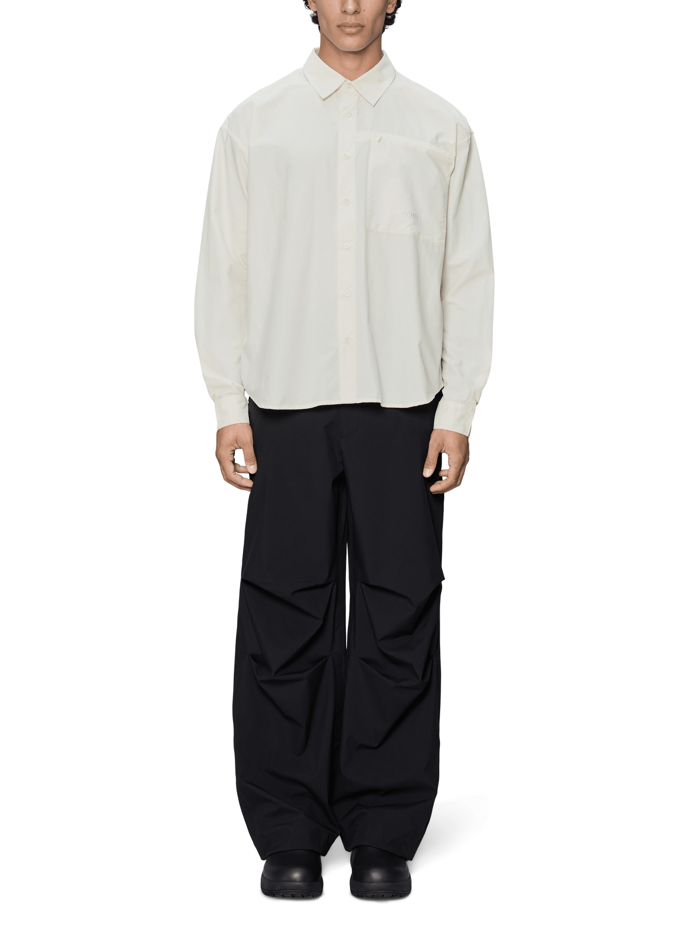 Chemise en coton mélangé RAINS Blanc
