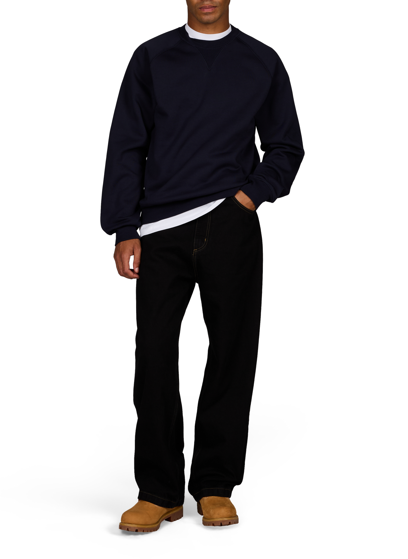 Straight cotton-blend sweatshirt CARHARTT WIP Blue