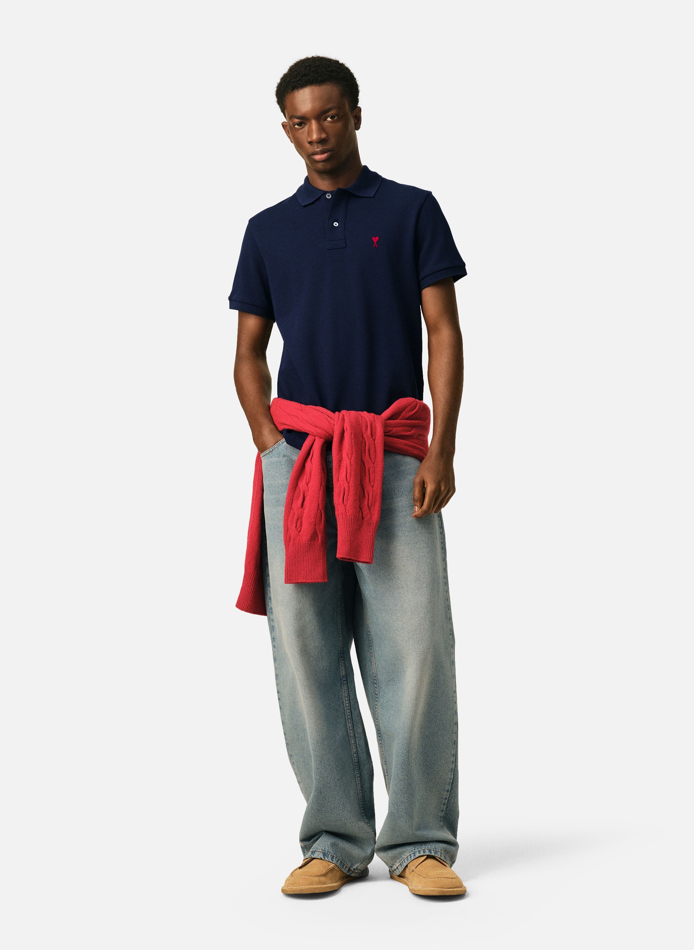 Polo ami de coeur unisexe | Bleu AMI PARIS Homme