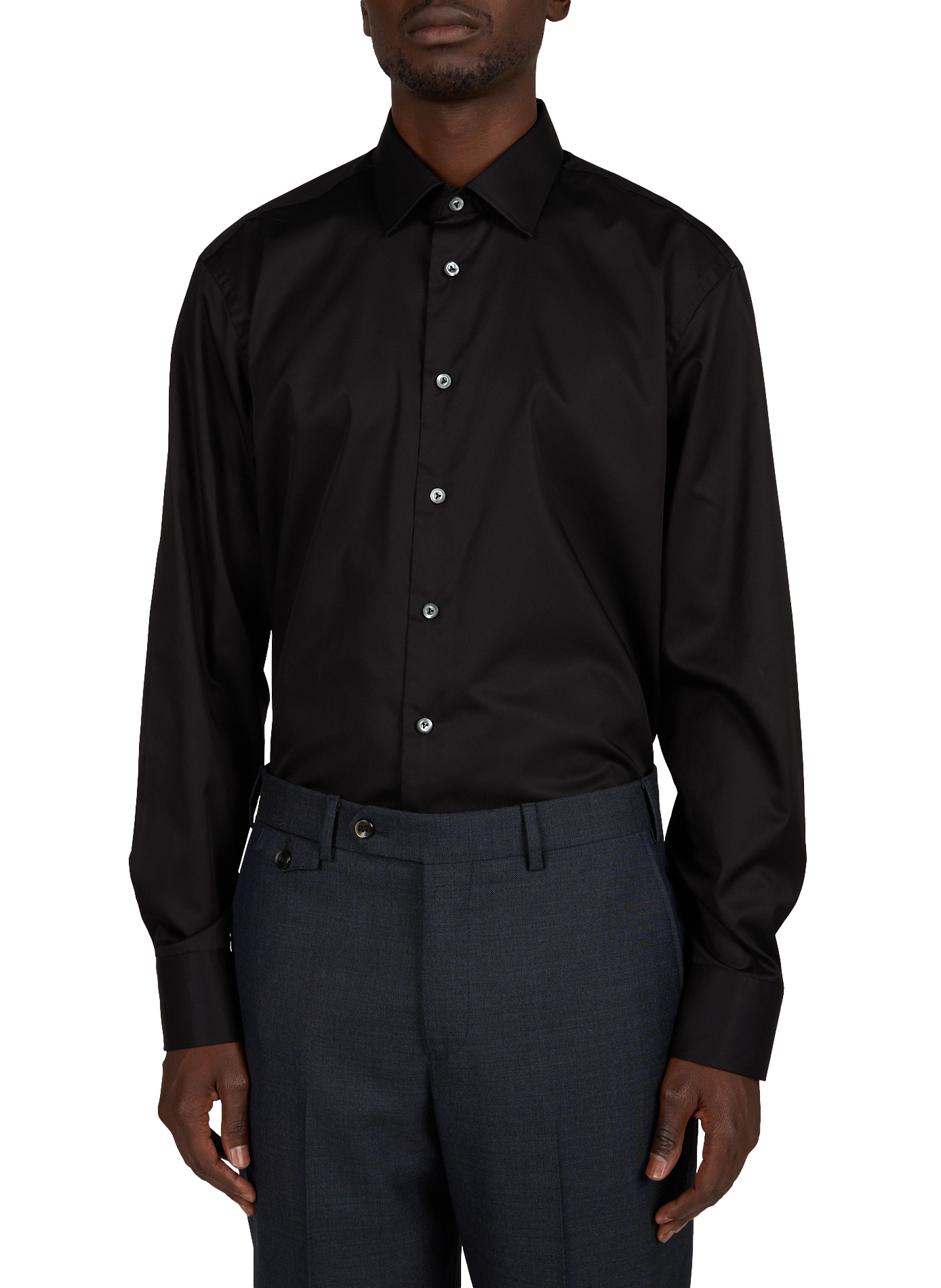 Slim-fit cotton shirt VAN LAACK Black