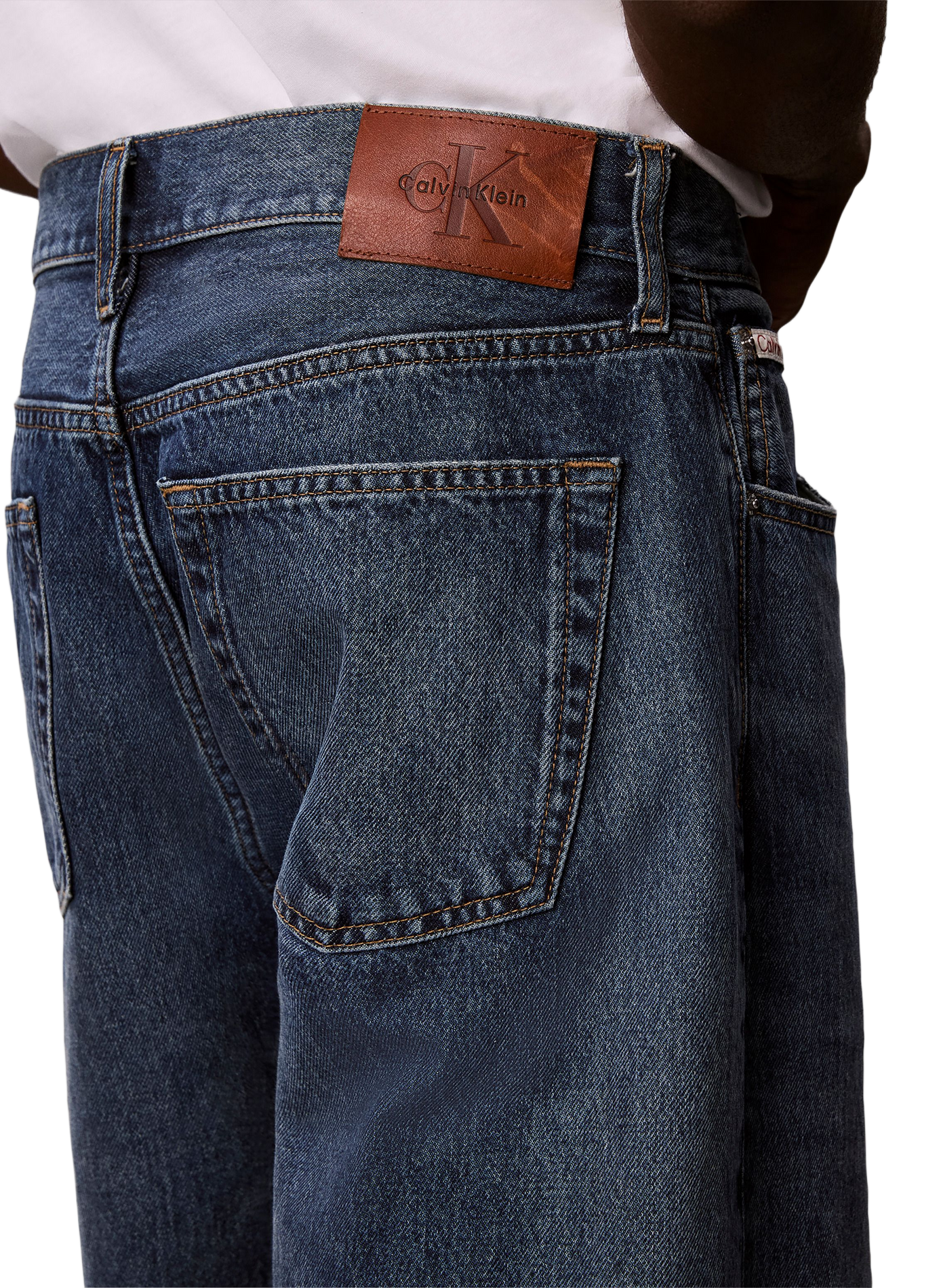 Jean large en coton CALVIN KLEIN Bleu