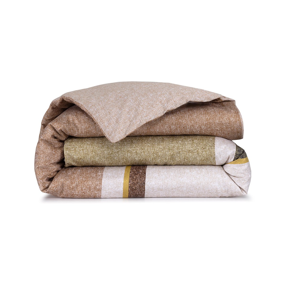 Housse de couette en satin de coton, loomis BOSS HOME Marron