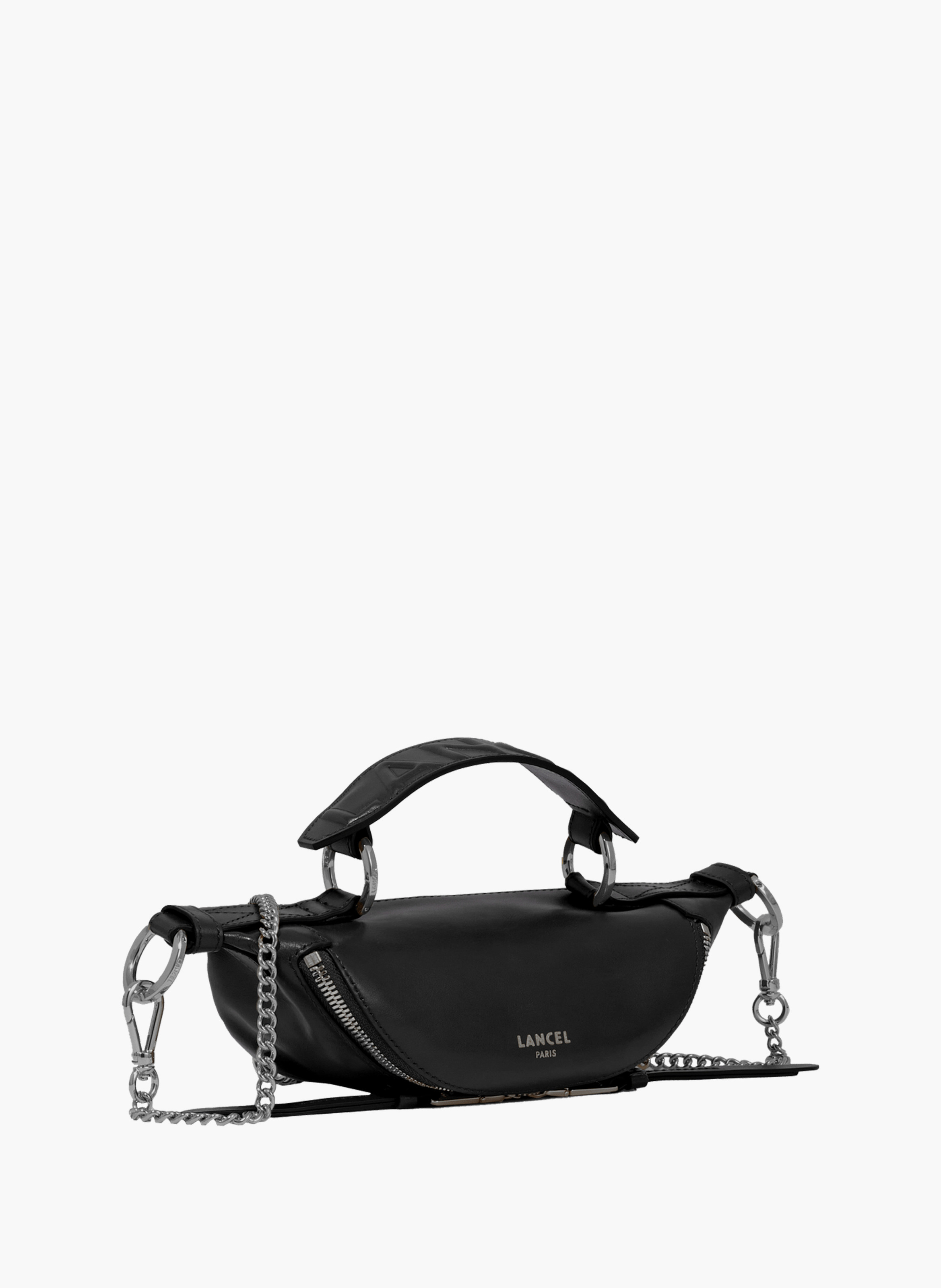 Kleine crossbodytas "Origami" van Lancel in leer. LANCEL Zwart